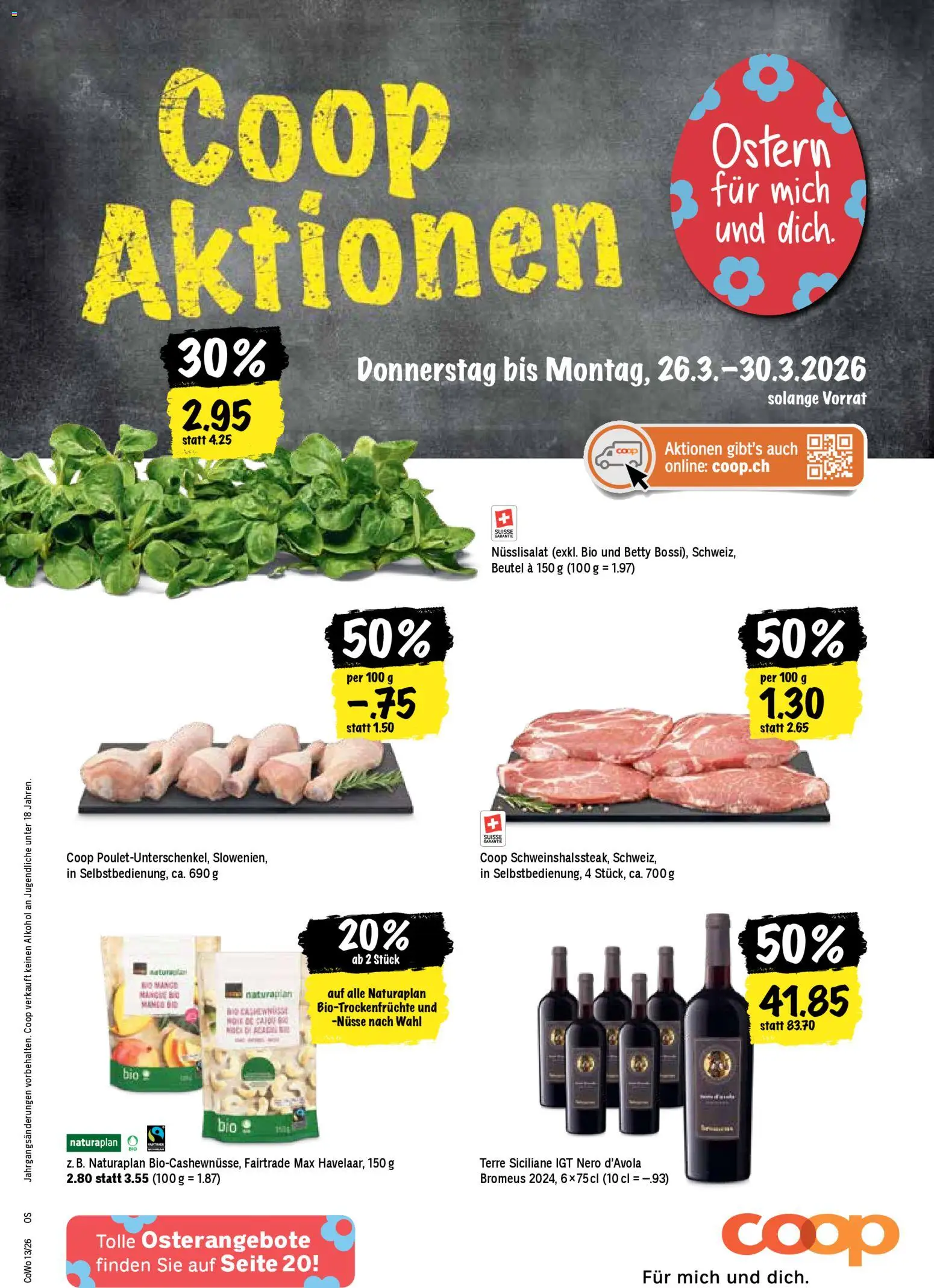 Coop aktionen – gültig ab 26.03.2026 | Seite: 1 | Produkte: Nüsse