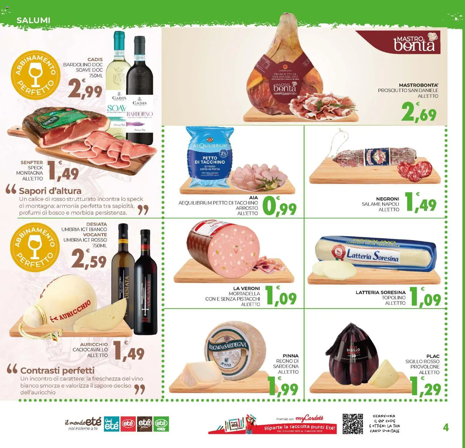 Volantino Eté del 21.11.2025 | Pagina: 4 | Prodotti: Speck, Tè, Mortadella, Pistacchi