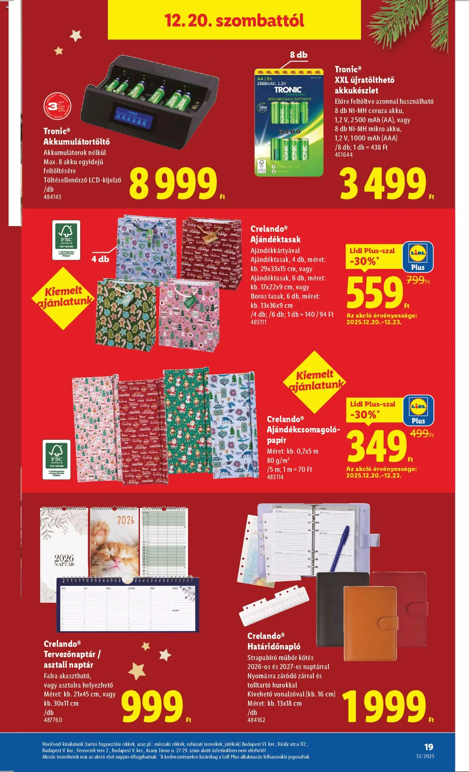 Lidl akciós ujság - amely érvényes a következő dátumtól: 18.12.2025 | Oldal: 19 | Termékek: Játékok, Tolltartó