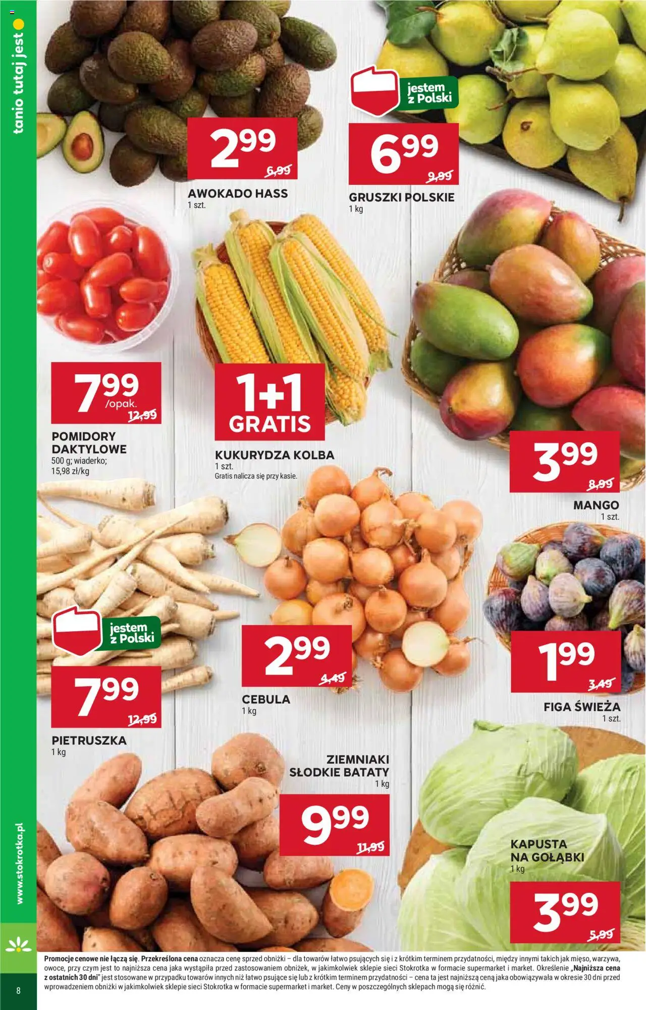 Stokrotka Gazetka - Market od 21.08.2025 | Strona: 8 | Produkty: Mango, Kapusta, Pietruszka, Ziemniaki
