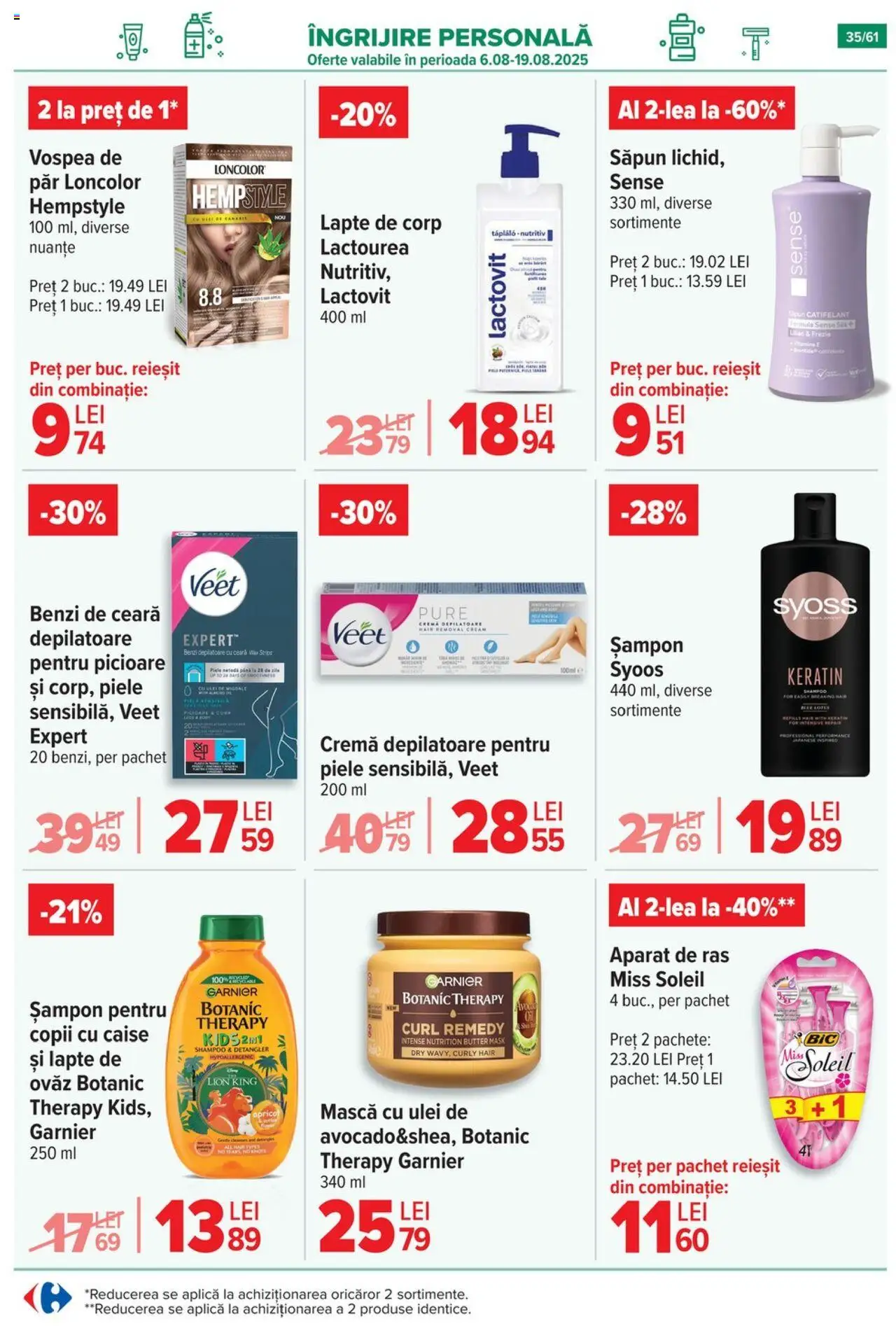 Catalog Carrefour – valabil de la 13.08.2025 | Pagină: 36 | Produse: Aparat De Ras, Șampon, Ulei, Săpun