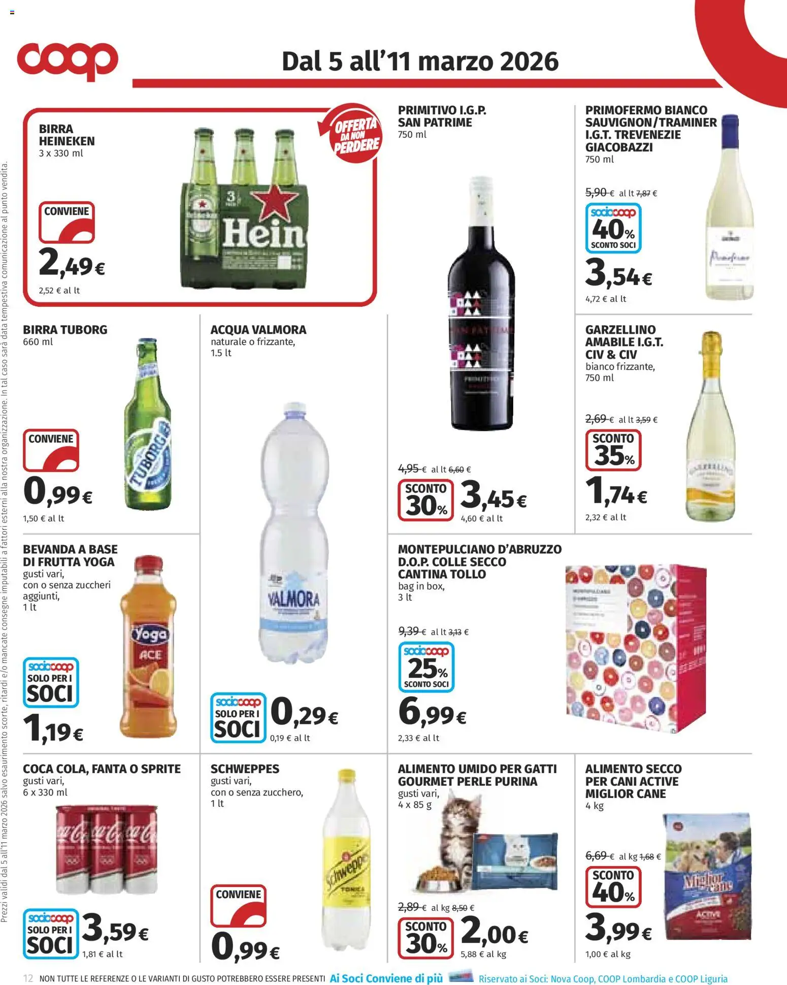 Volantino COOP del 05.03.2026 | Pagina: 12 | Prodotti: Birra, Acqua, Frutta, Heineken