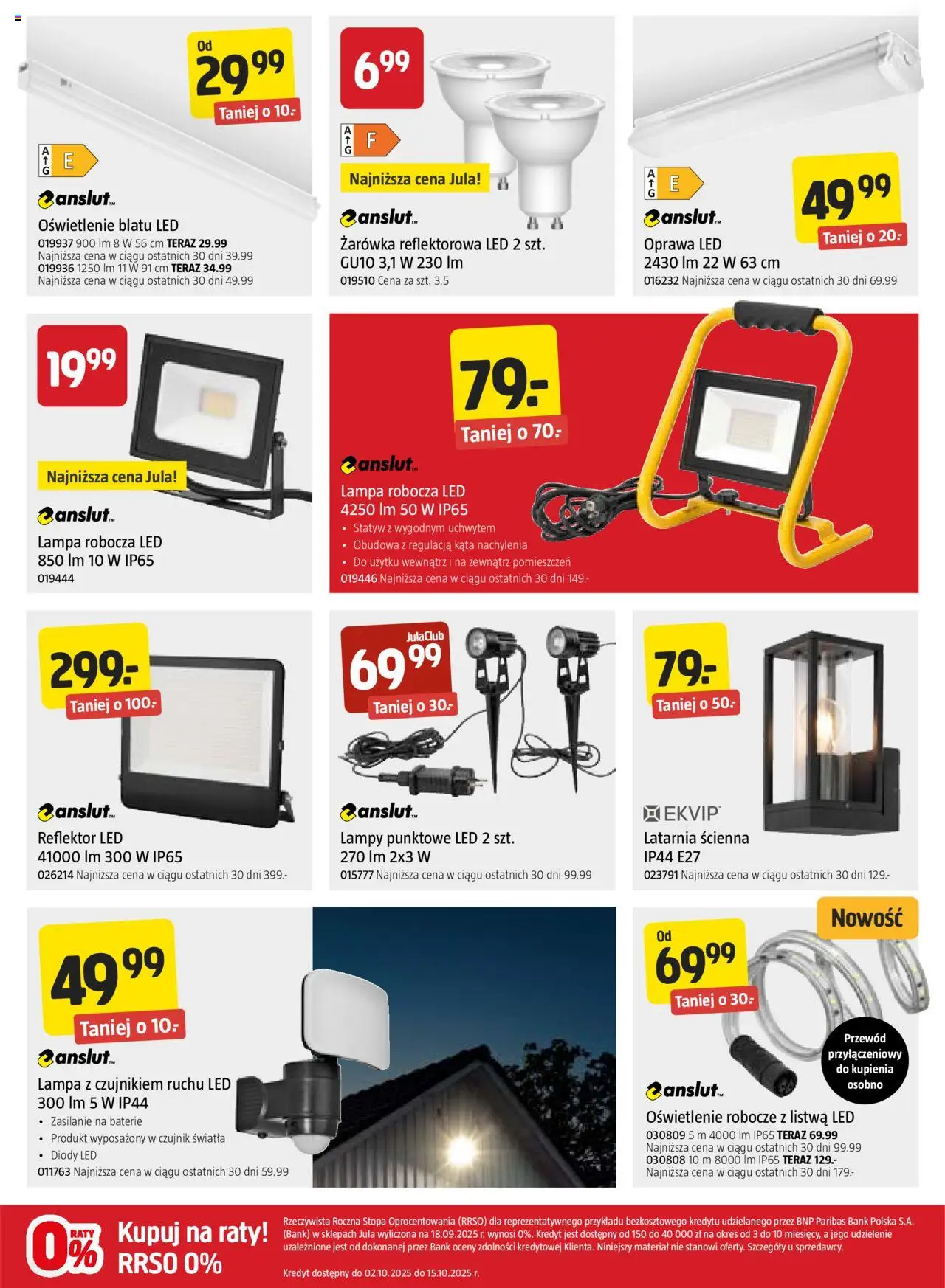 Jula Gazetka od 02.10.2025 | Strona: 3 | Produkty: Baterie, Lampa