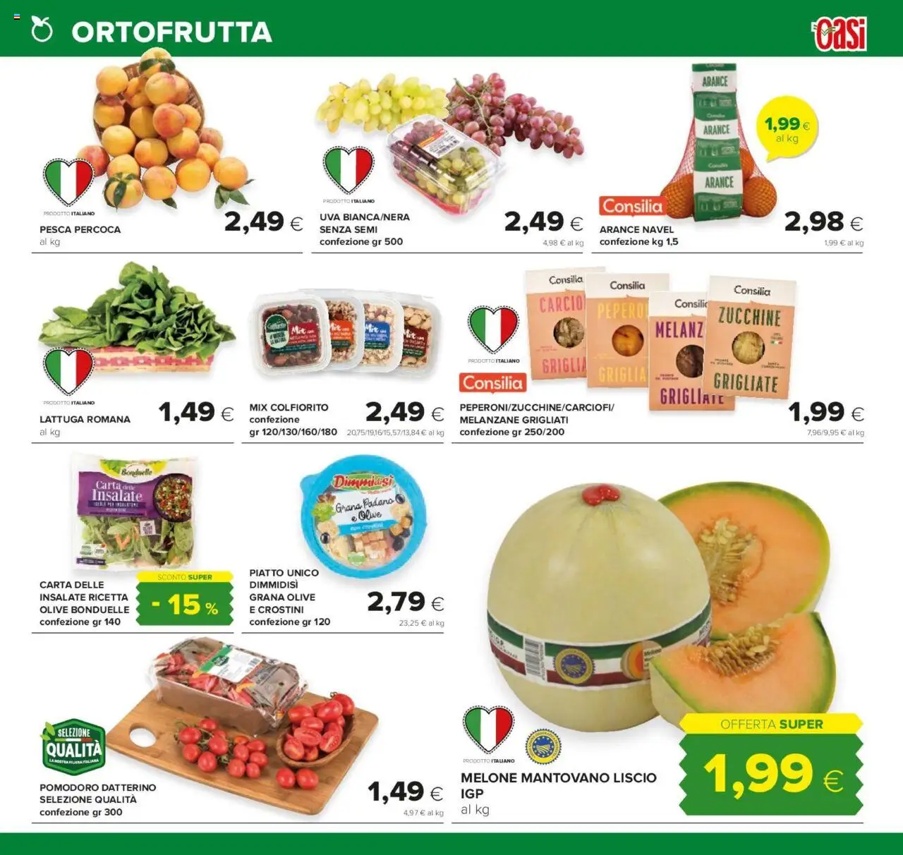 Volantino Oasi del 07.08.2025 | Pagina: 5 | Prodotti: Pomodoro, Uva, Melanzane, Lattuga