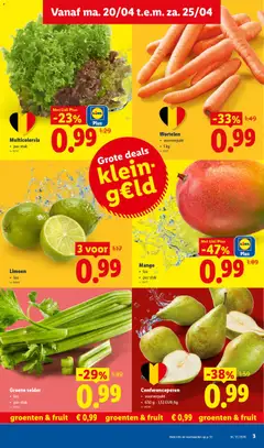 Mango, los, per stuk - Voorbeeld van een folder van Lidl, geldig van 20.04.2026 | Pagina: 3 | Producten: Fruit, Groenten, Mango, Wortelen