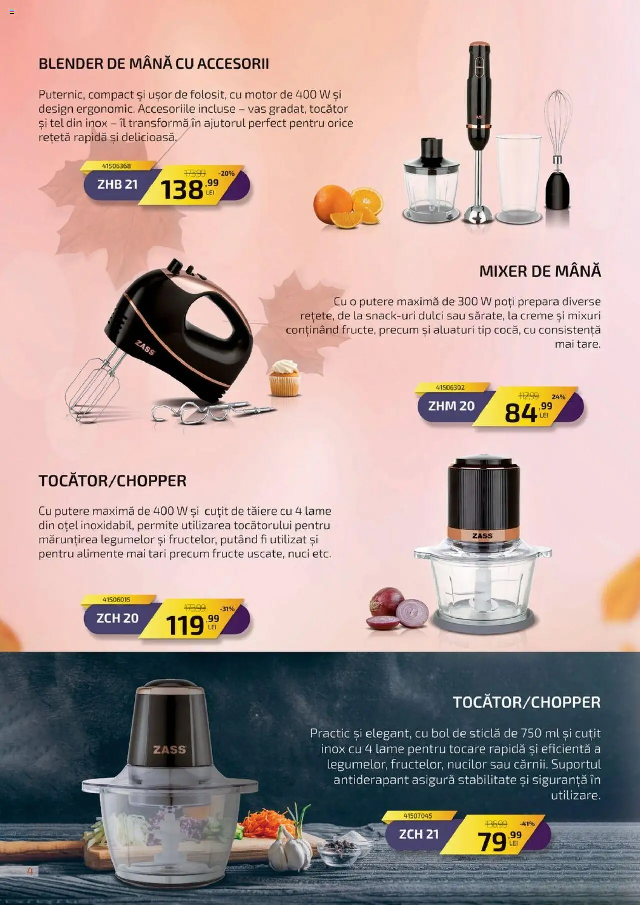 Noul catalog Carrefour – valabil de la 23.09.2025 | Pagină: 4 | Produse: Blender, Mixer, Tocător, Nuci