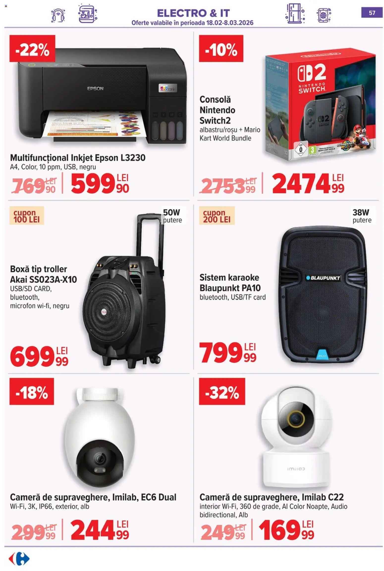 Noul catalog Carrefour – valabil de la 25.02.2026 | Pagină: 60 | Produse: Audio, Cameră, Microfon