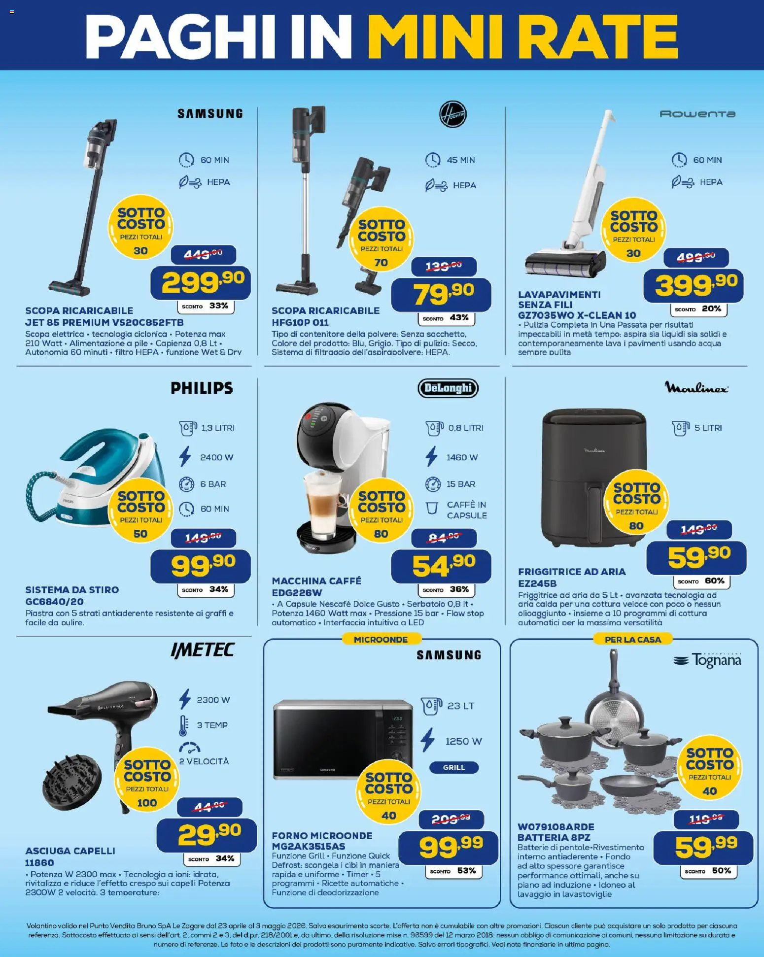 Volantino Euronics del 23.04.2026 | Pagina: 7 | Prodotti: Pile, Scopa elettrica, Caffè, Batterie