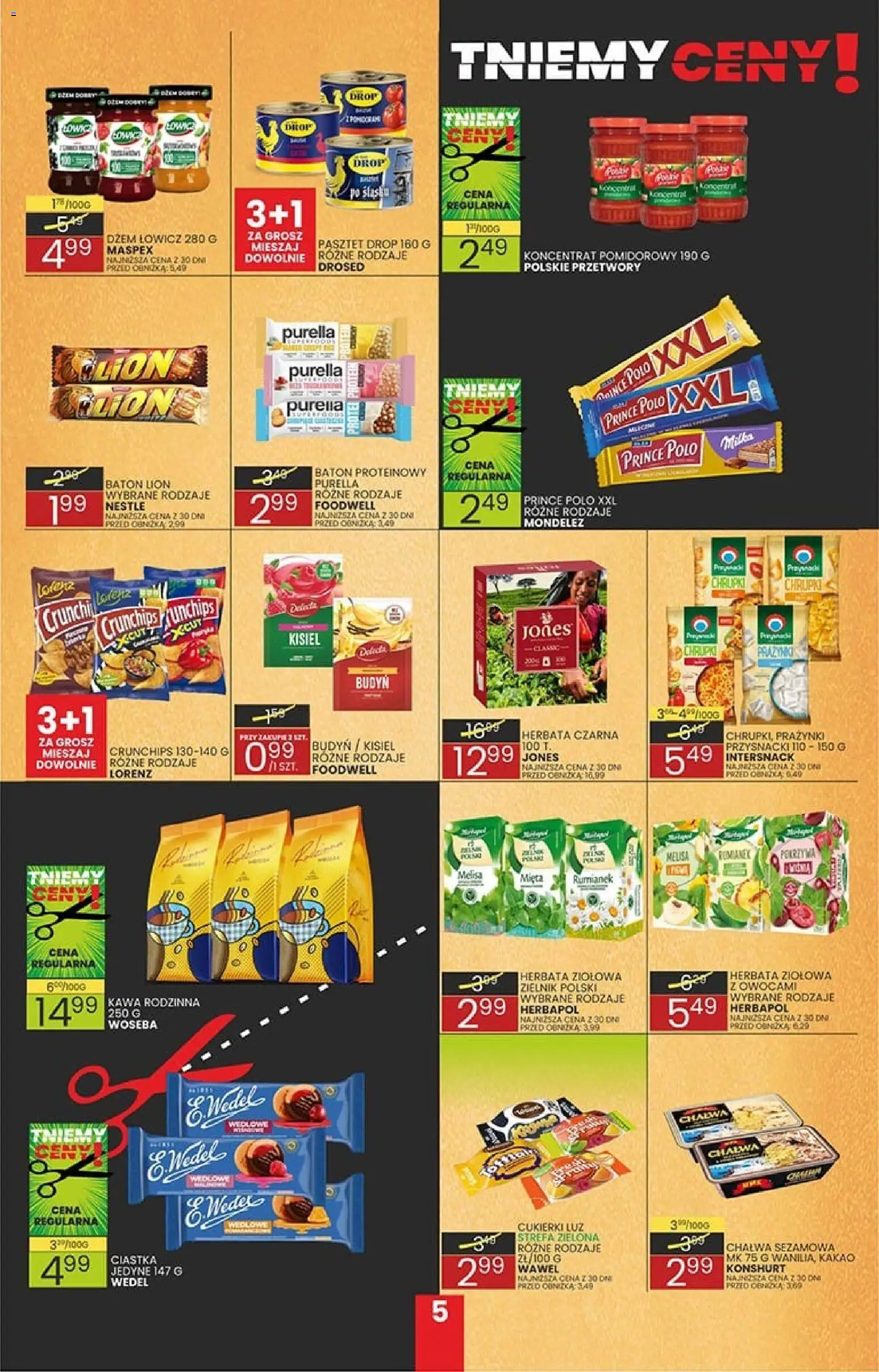 Wafelek - Gazetka od 07.04.2026 | Strona: 5 | Produkty: Kakao, Chrupki, Mięta, Baton