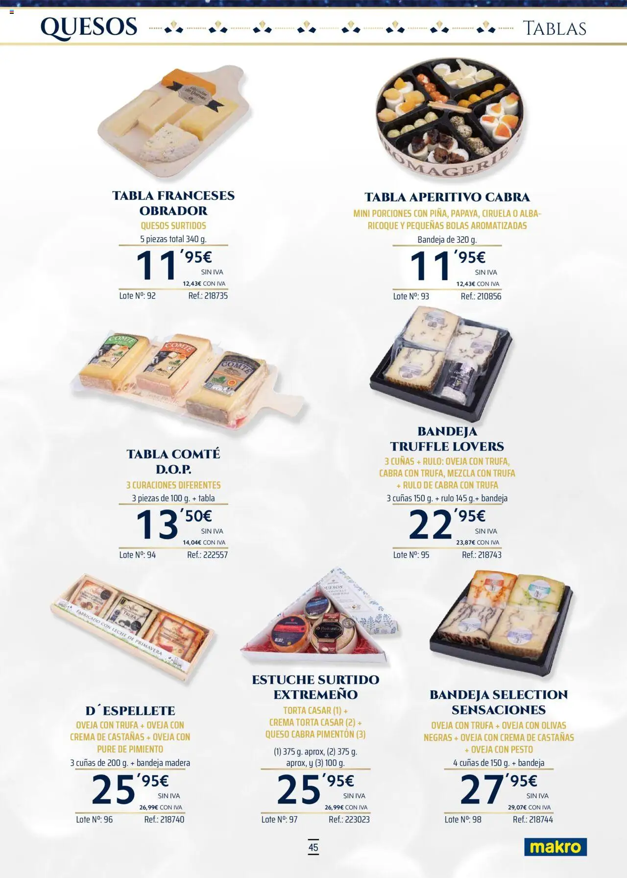 Makro - Lotes y cestas Norte y Sur │ válido desde el 04.10.2025 | Página: 45 | Productos: Leche, Queso, Κάδος απορρυμάτων, Bandeja