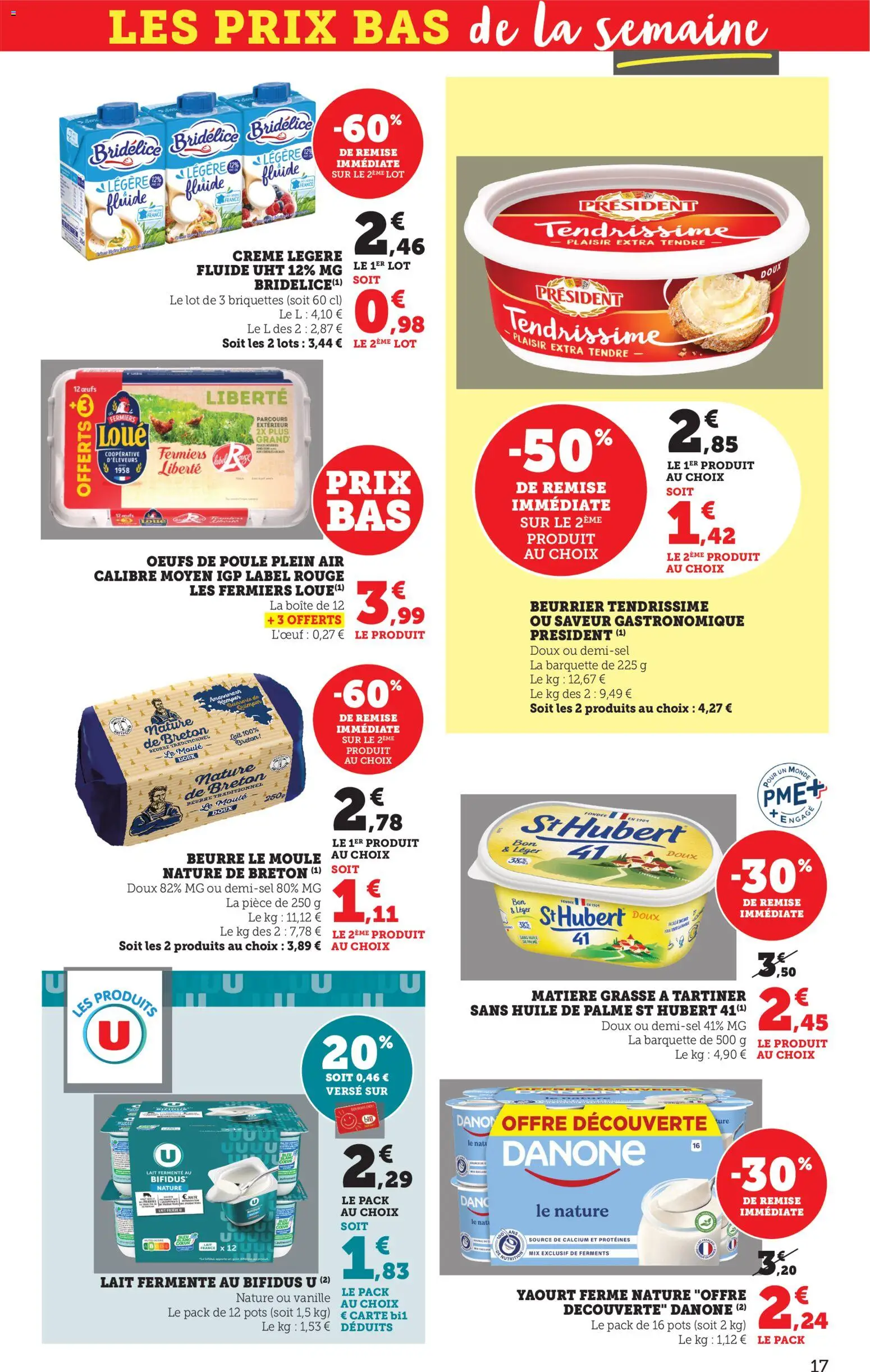 {H1} | Page: 18 | Produits: Lait, Beurre, Yaourt, Œufs