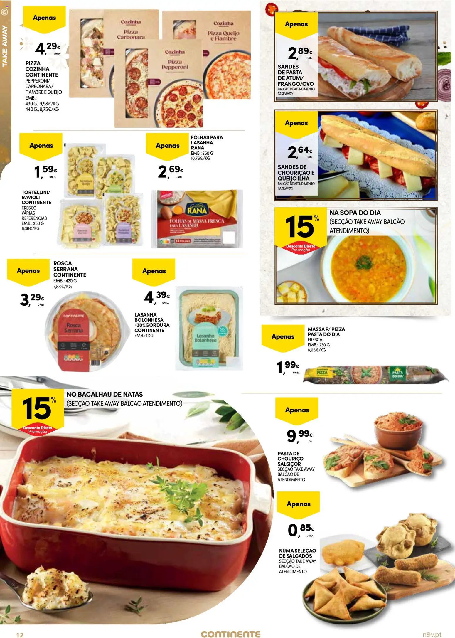 Continente - Açores: Fim de Ano │ válido de 26.12.2025 | Página: 12 | Produtos: Bacalhau, Sopa, Queijo, Chouriço