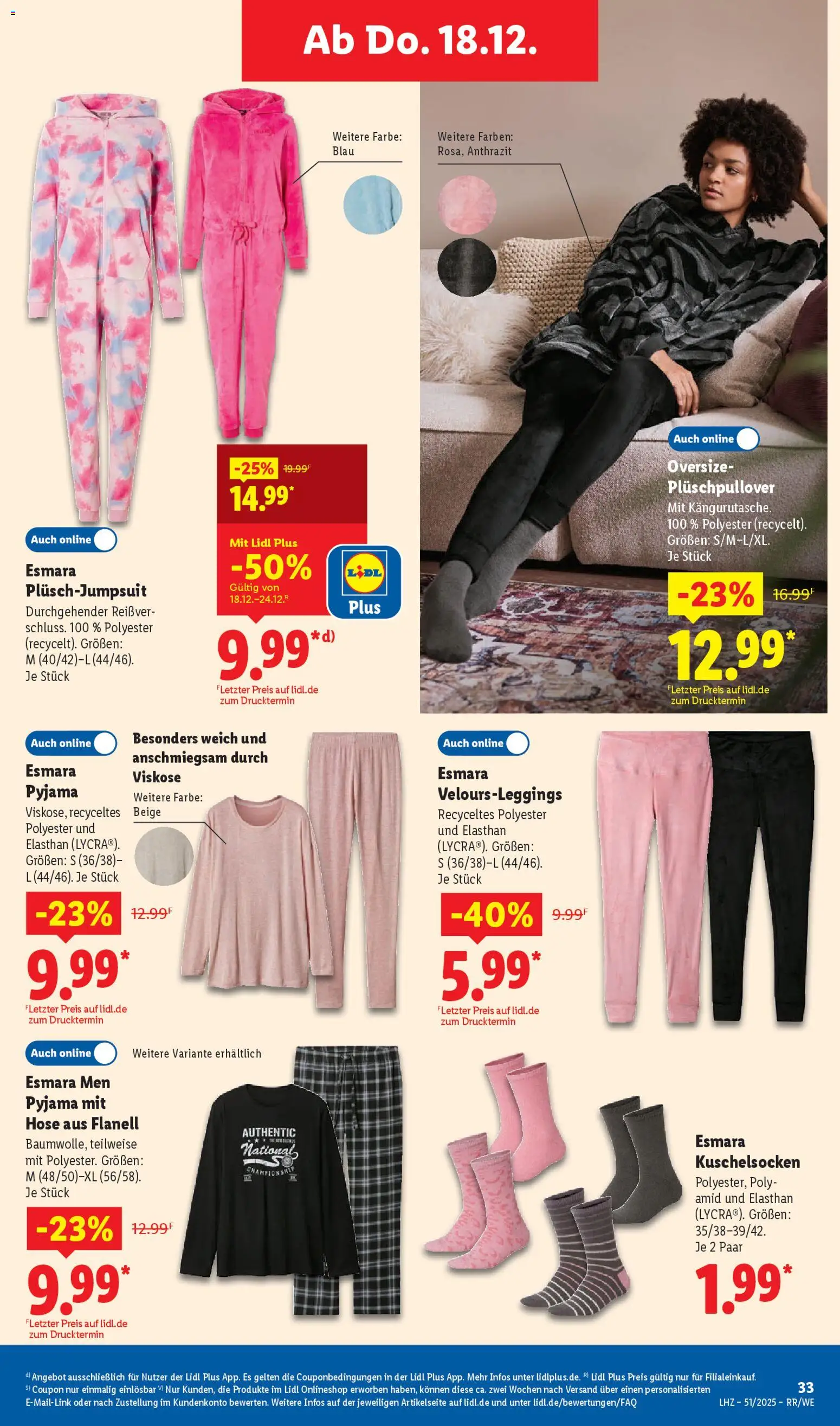 Lidl Prospekt Düsseldorf – gültig ab 15.12.2025 | Seite: 51 | Produkte: Hose, Pyjama