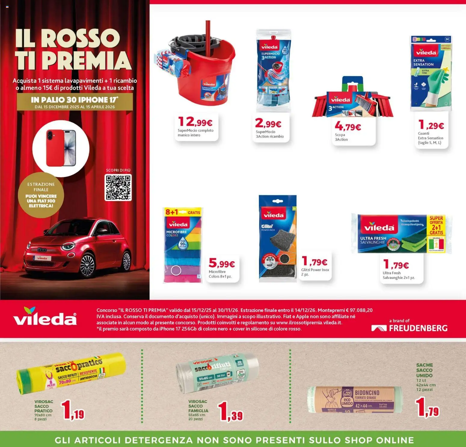 Volantino Happy Casa del 03.01.2026 | Pagina: 24 | Prodotti: Iphone, Sacco rifiuti, Guanti, Scopa