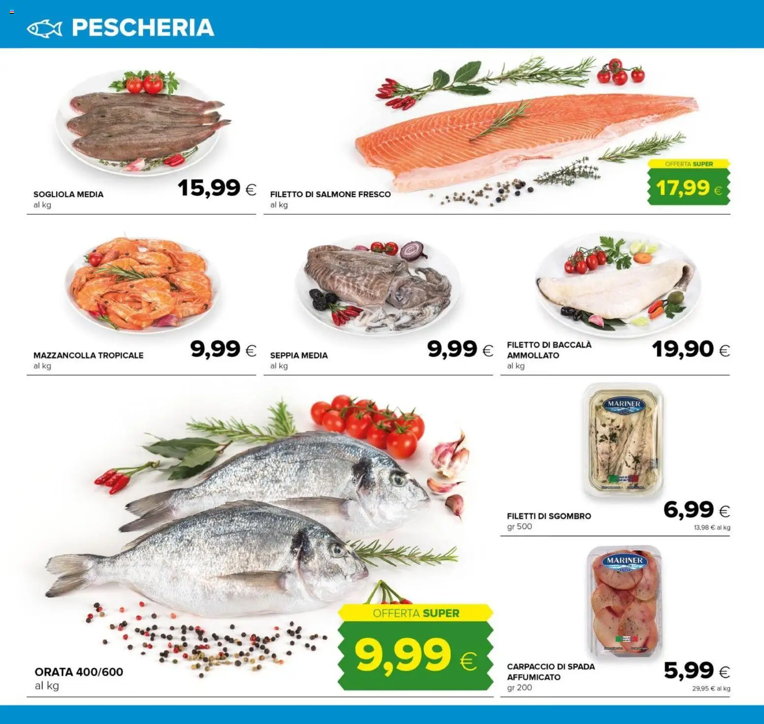 Volantino Oasi del 21.11.2025 | Pagina: 14 | Prodotti: Salmone, Sogliola, Salmone fresco, Sgombro
