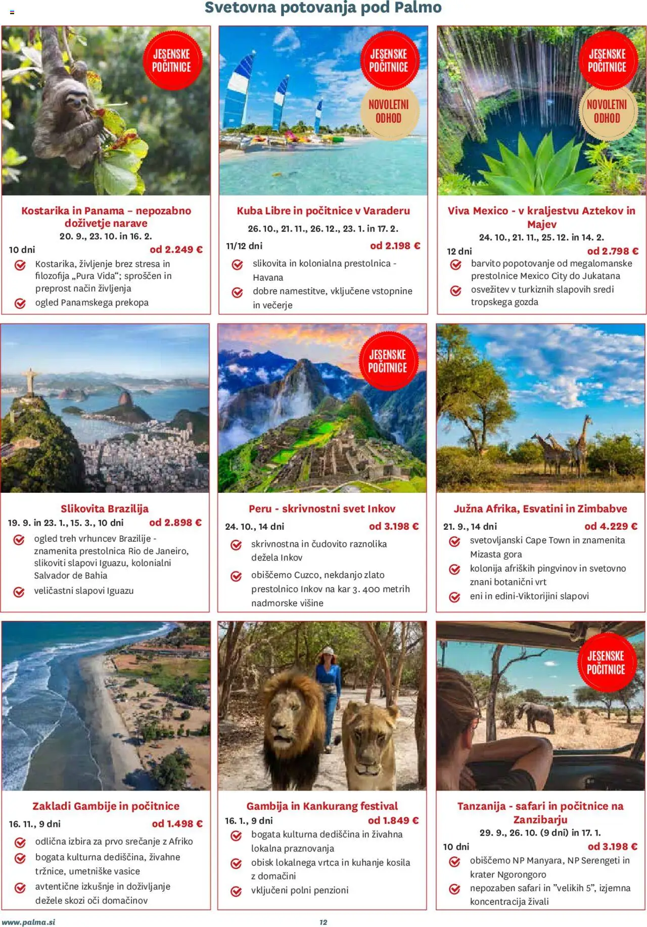 Palma katalog potovanja osrečujejo │ velja od 01.08.2025 | Stran: 12