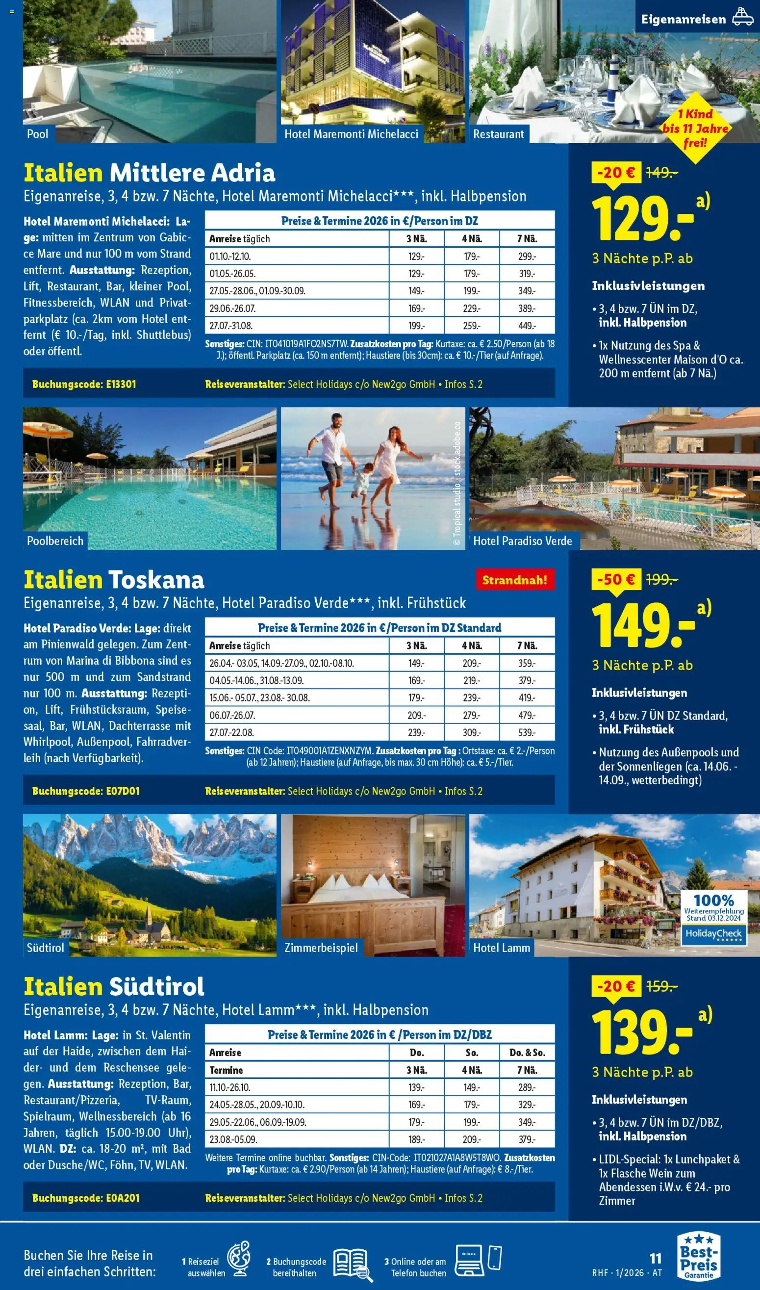 Lidl Jänner Reise - Highlights gültig ab 29.12.2025 | Seite: 11 | Produkte: Telefon, Bad, Wein