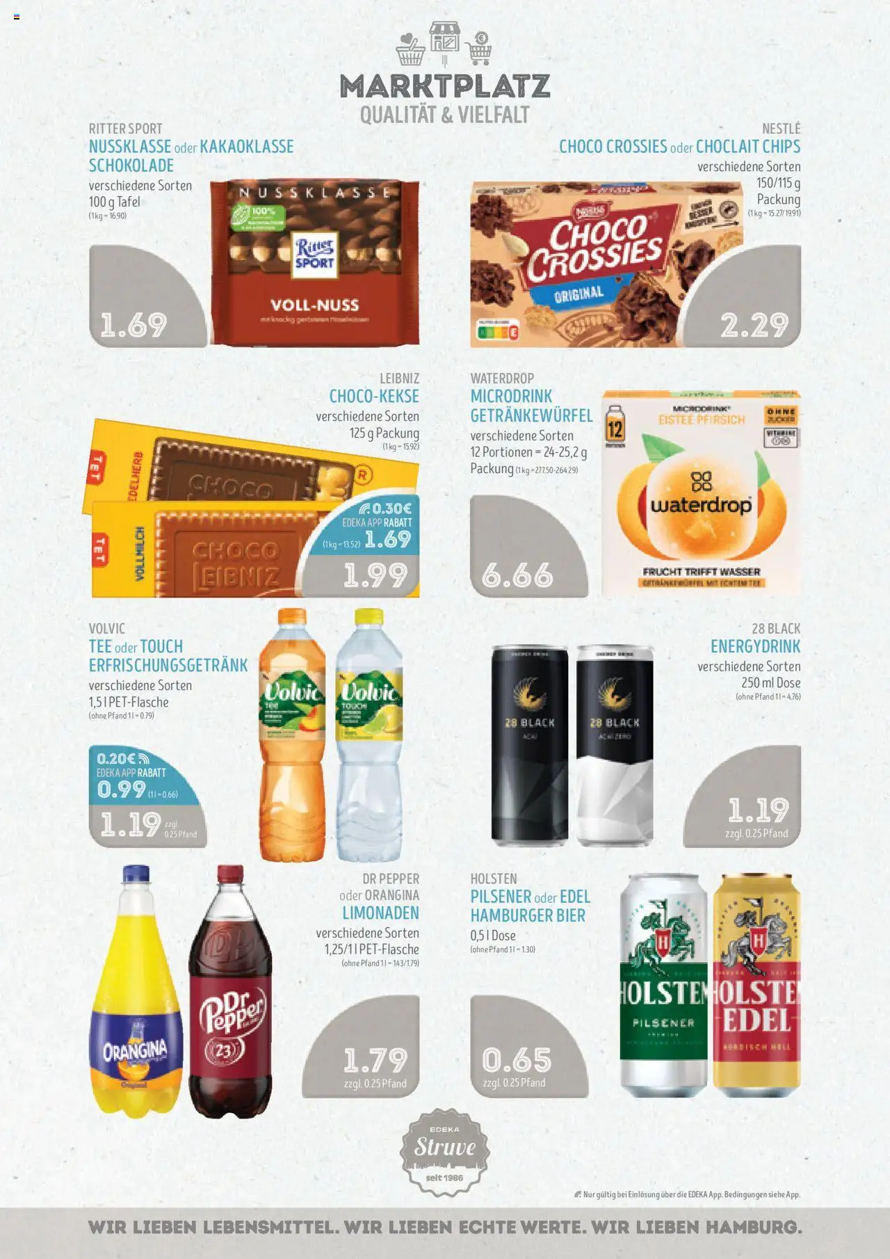 Edeka Struve Prospekt 	 – gültig ab 08.09.2025 | Seite: 11 | Produkte: Schokolade, Pfirsich, Chips, Volvic