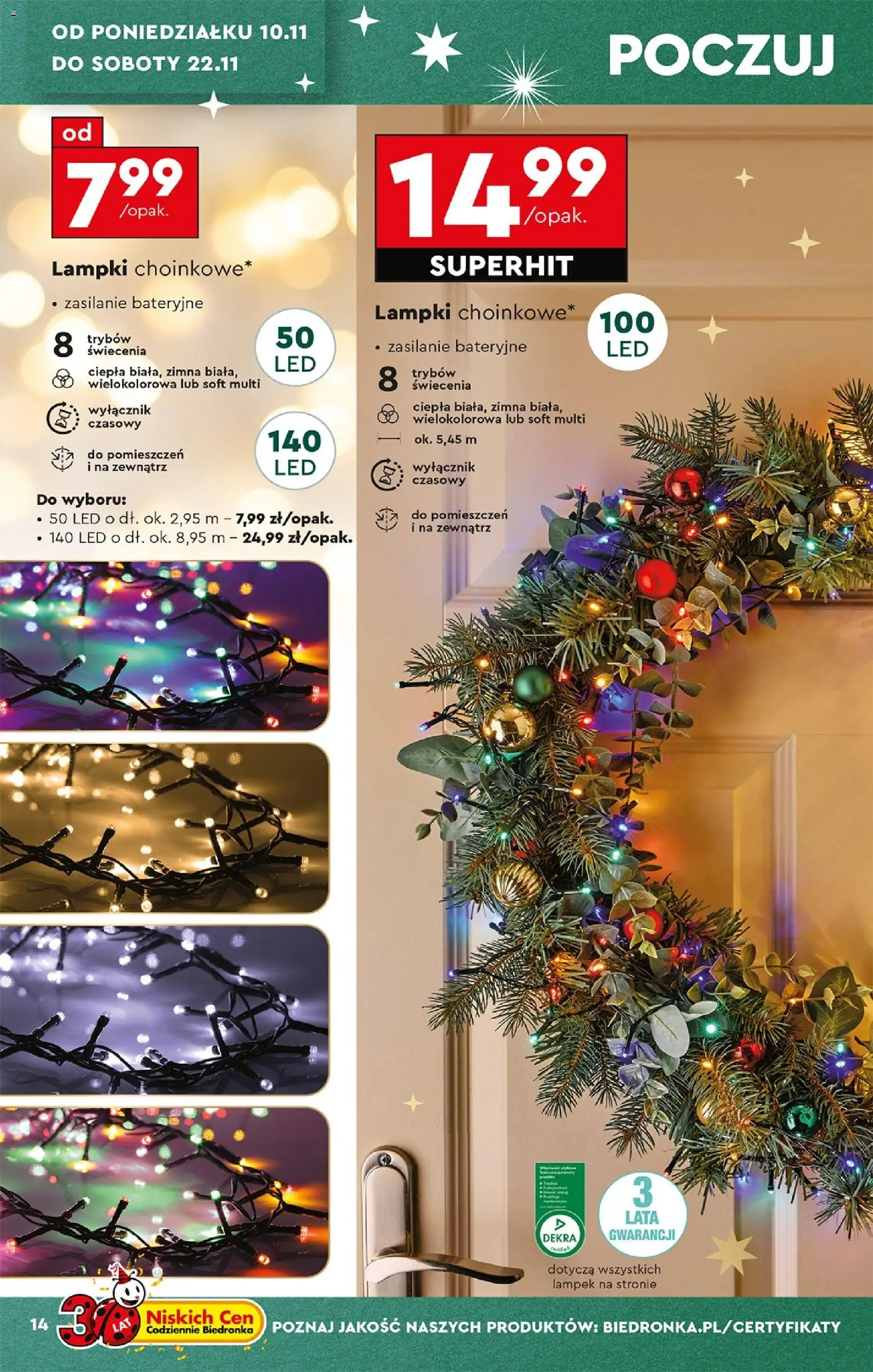 Biedronka gazetka - Hity i inspiracje od 10.11.2025 | Strona: 16 | Produkty: Lampki