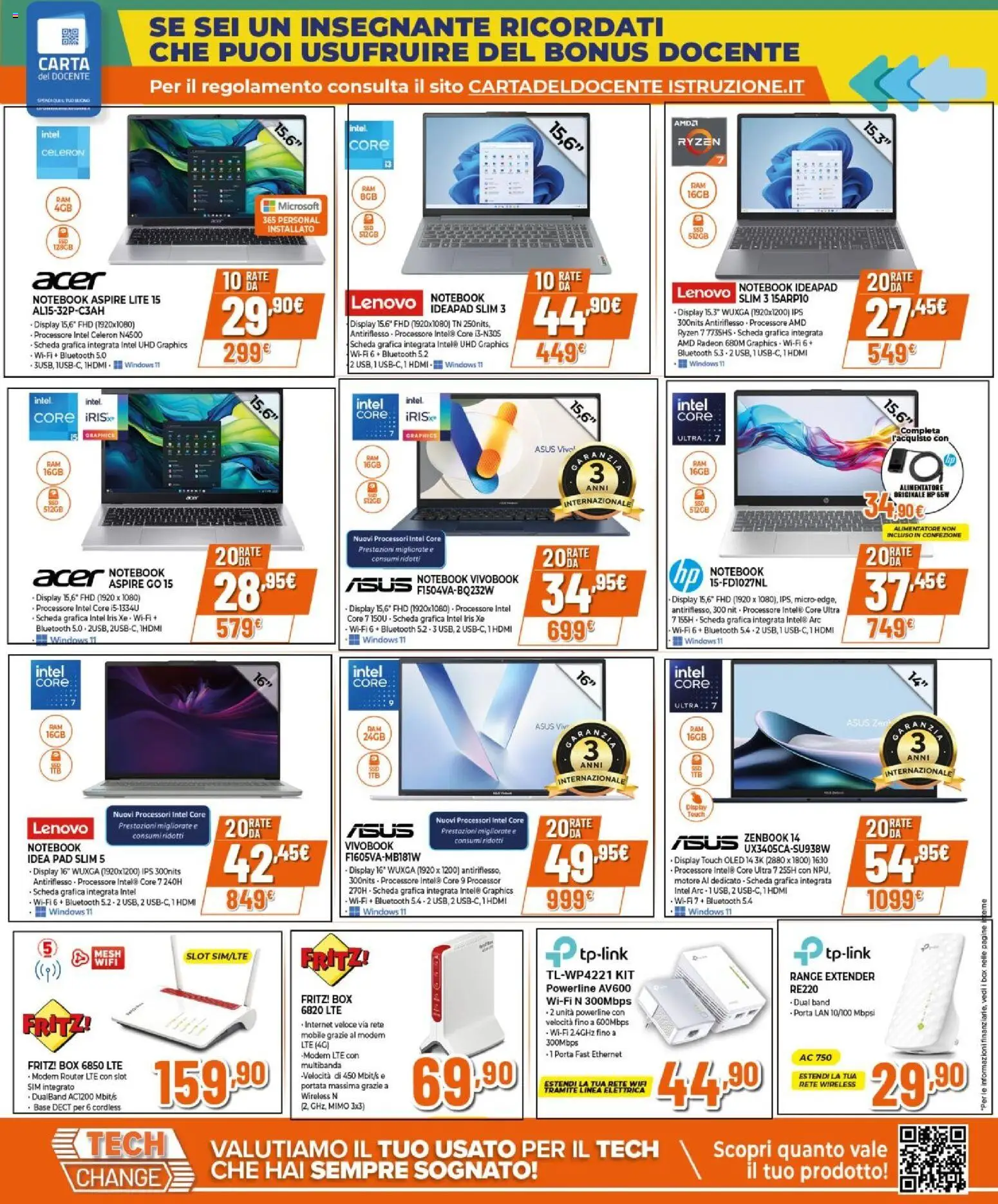 Volantino Expert del 09.04.2026 | Pagina: 11 | Prodotti: Router, Notebook, Mobile, Range extender