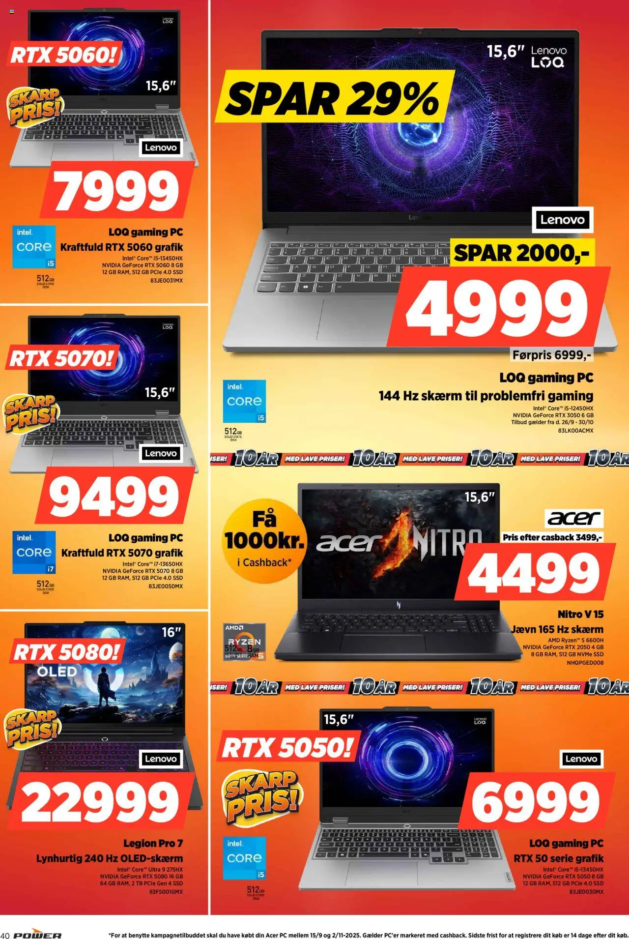 Power tilbudsavis – gyldig fra 17.10.2025 | Side: 40 | Produkter: Skærm, PC, Gaming PC, SSD