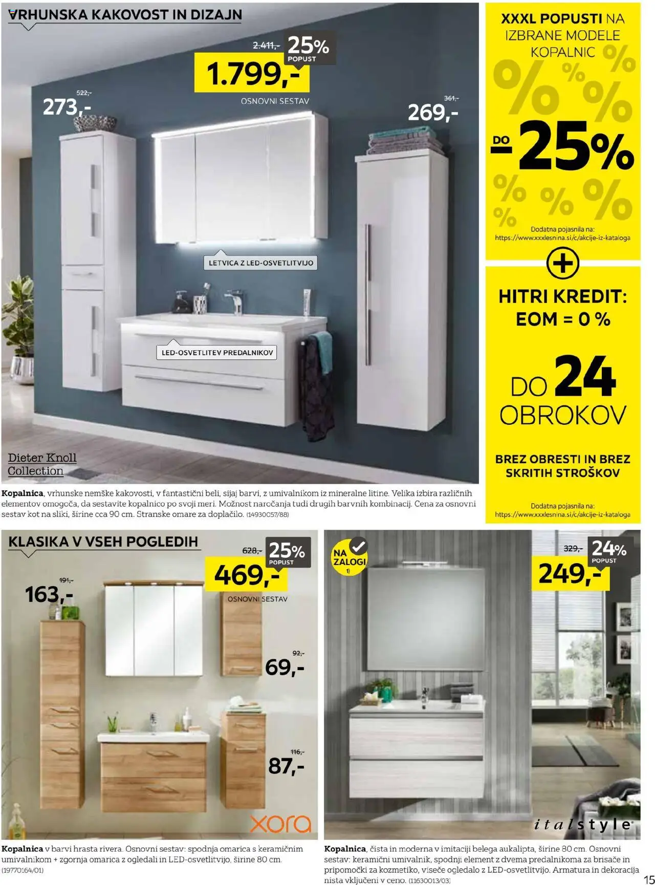 XXXL Lesnina katalog začetek novega poglavja │ velja od 19.08.2025 | Stran: 15 | Izdelki: Ogledalo, Omarica