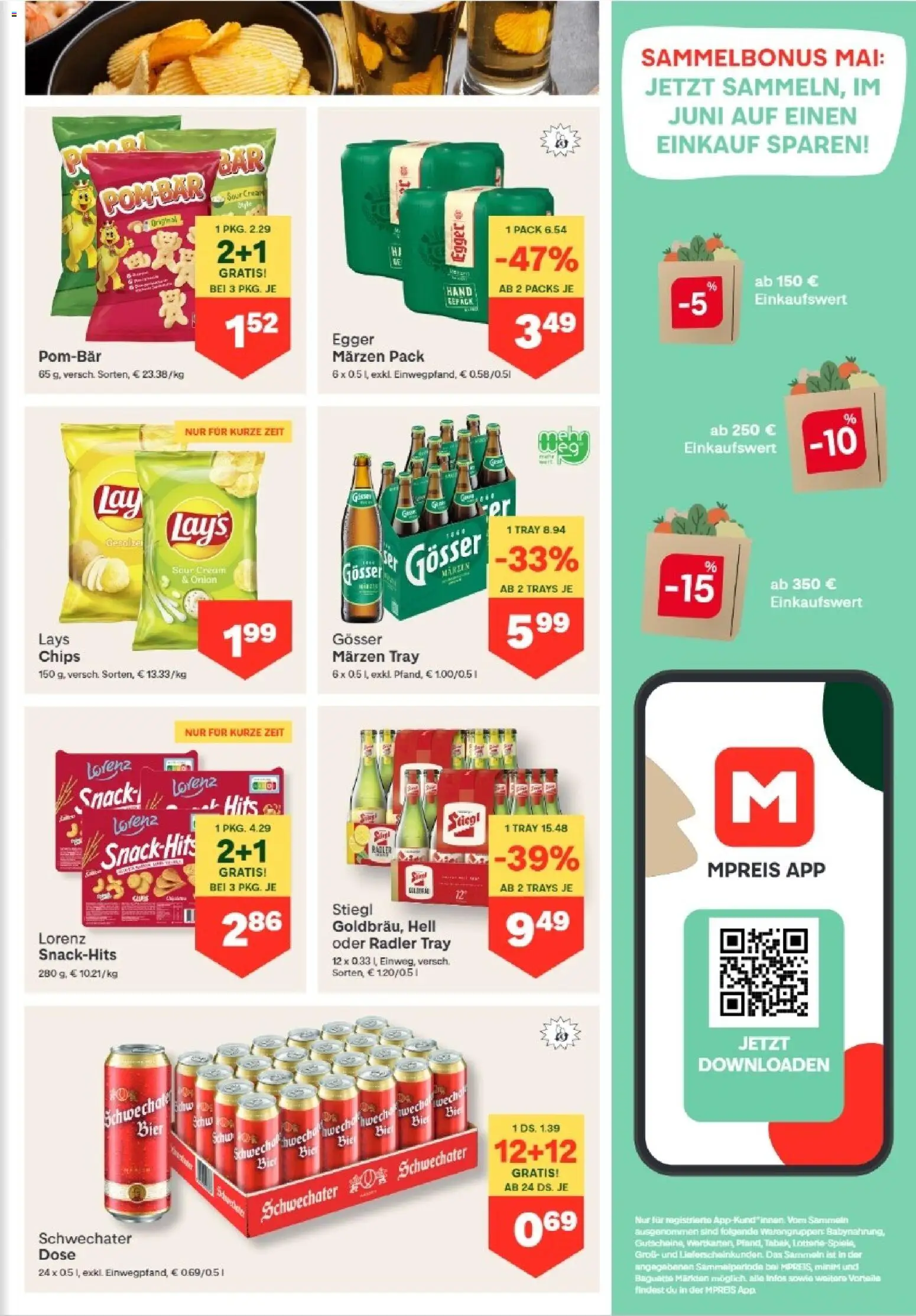 MPREIS Absam gültig ab 30.04.2026 | Seite: 9 | Produkte: Chips, Bier