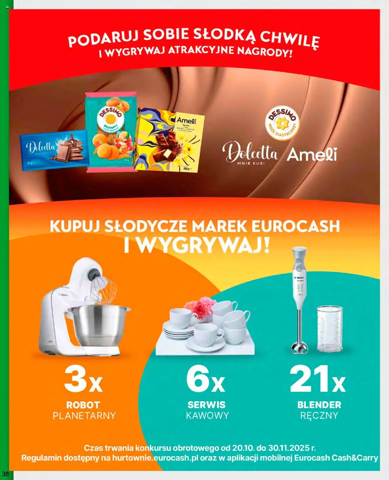 Eurocash Gazetka od 20.10.2025 | Strona: 38 | Produkty: Słodycze, Robot, Blender