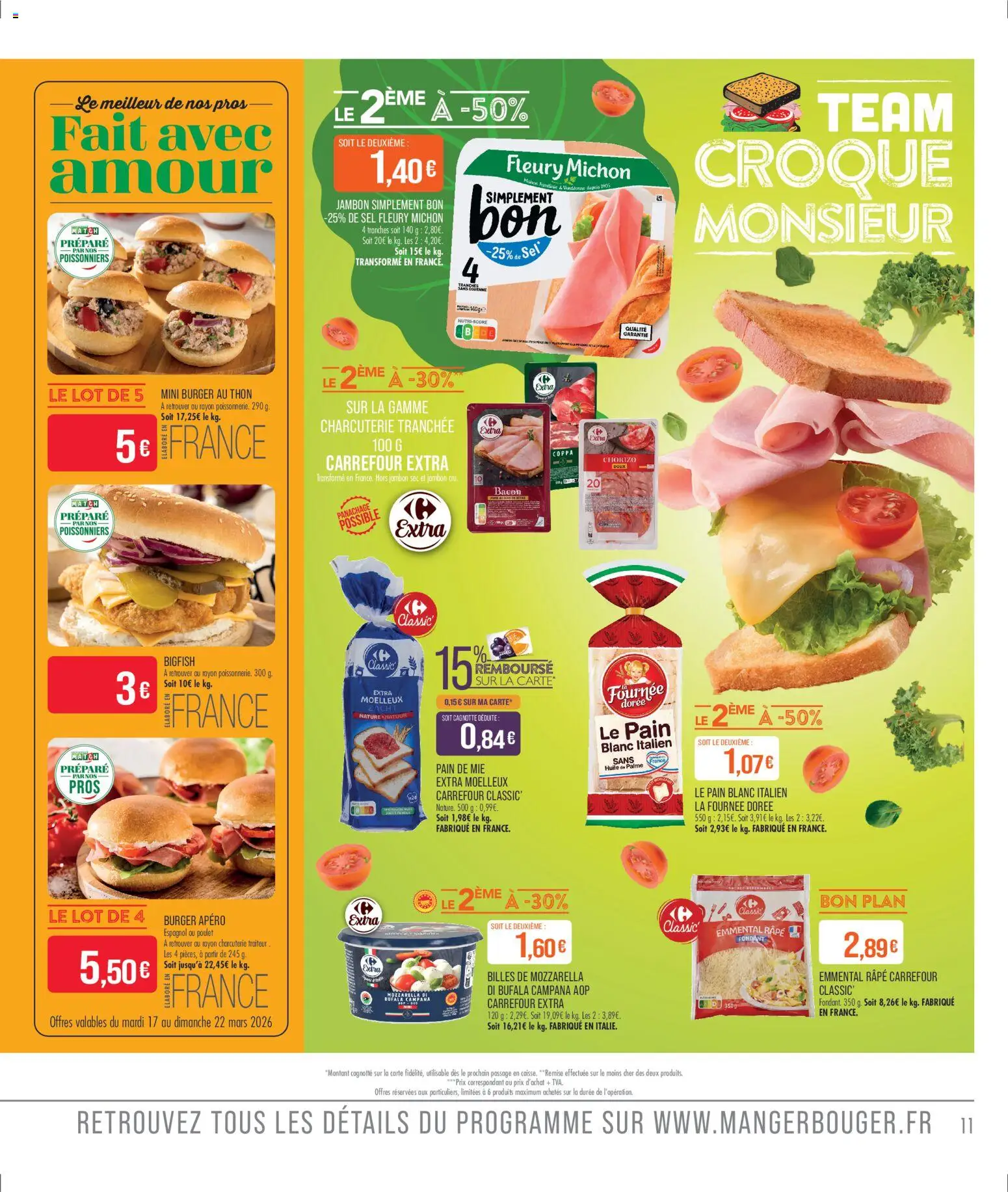 {H1} | Page: 13 | Produits: Chorizo, Thon, Pain de mie, Pain