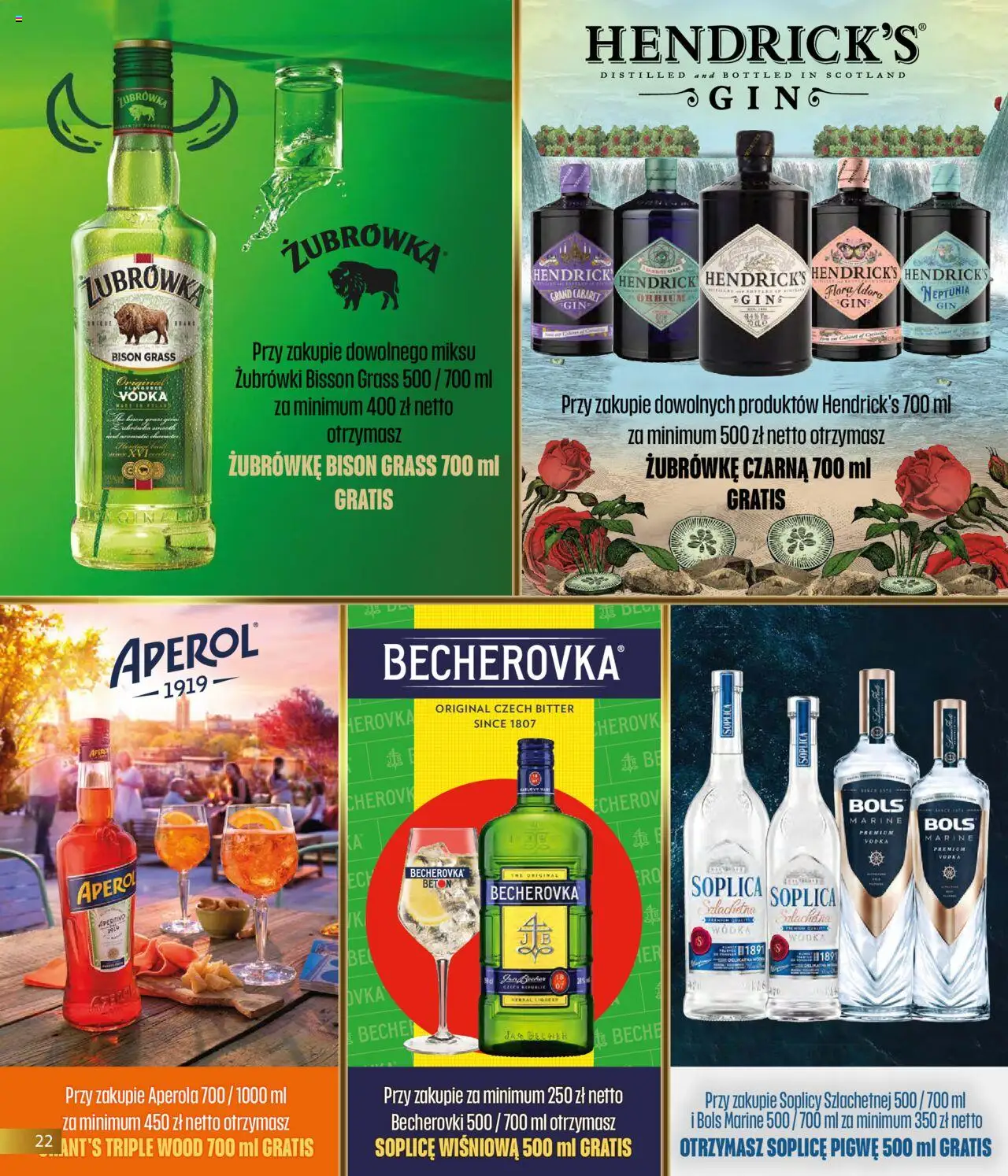 Eurocash Gazetka - Horeca od 01.08.2025 | Strona: 22 | Produkty: Becherovka, Vodka, Wódka, Aperol