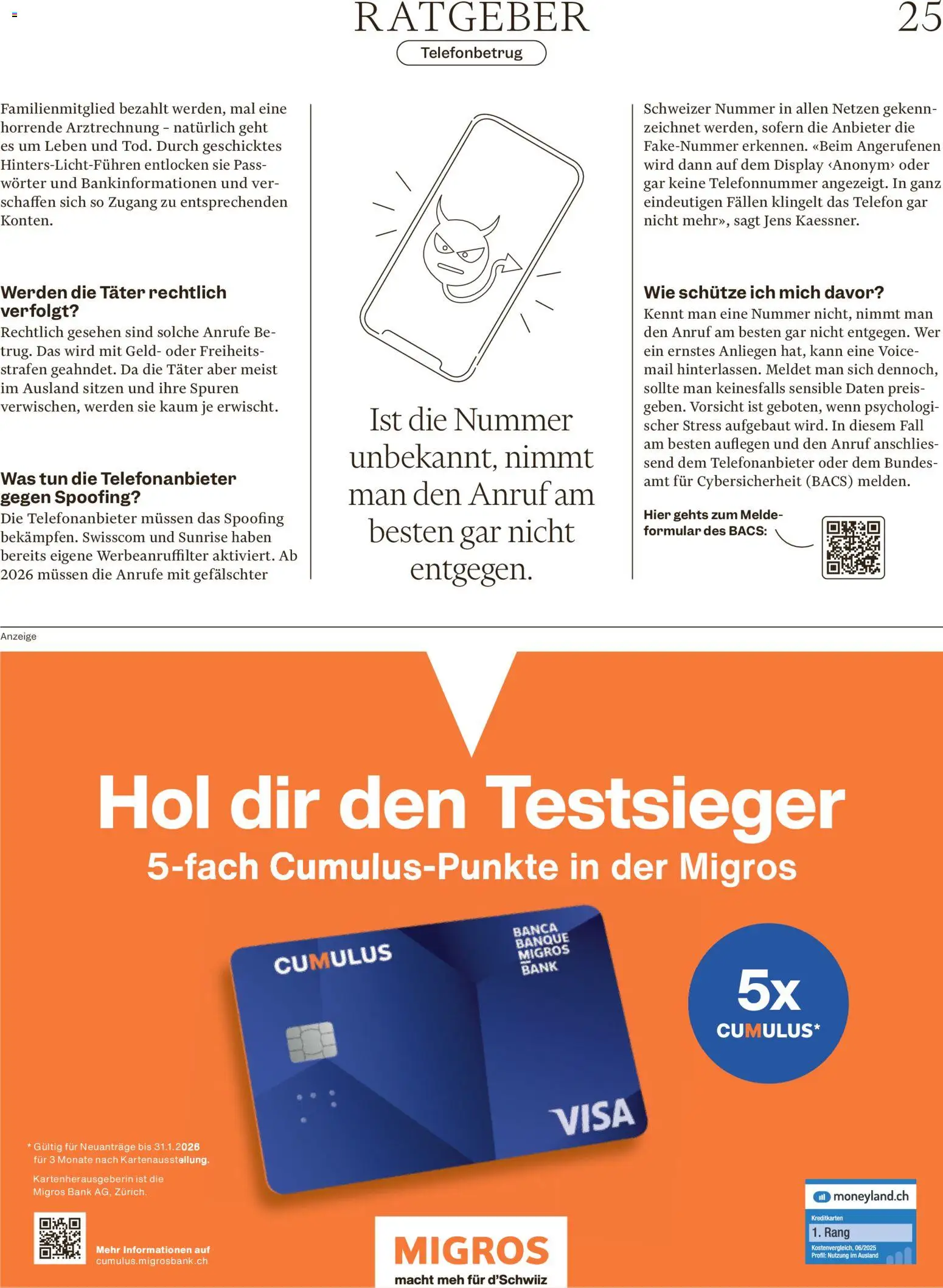 Migros - Magazin – gültig ab 05.01.2026 | Seite: 25 | Produkte: Telefon, Fall