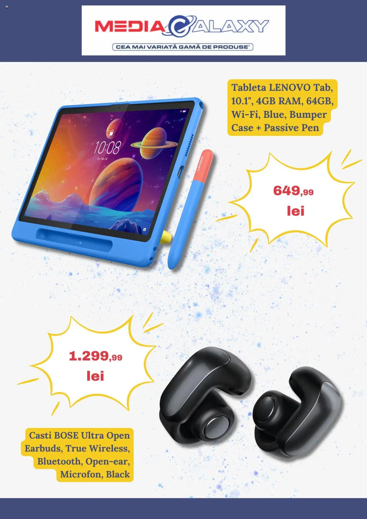 Noul catalog Media Galaxy – valabil de la 02.10.2025 | Pagină: 2 | Produse: Tabletă, Căști