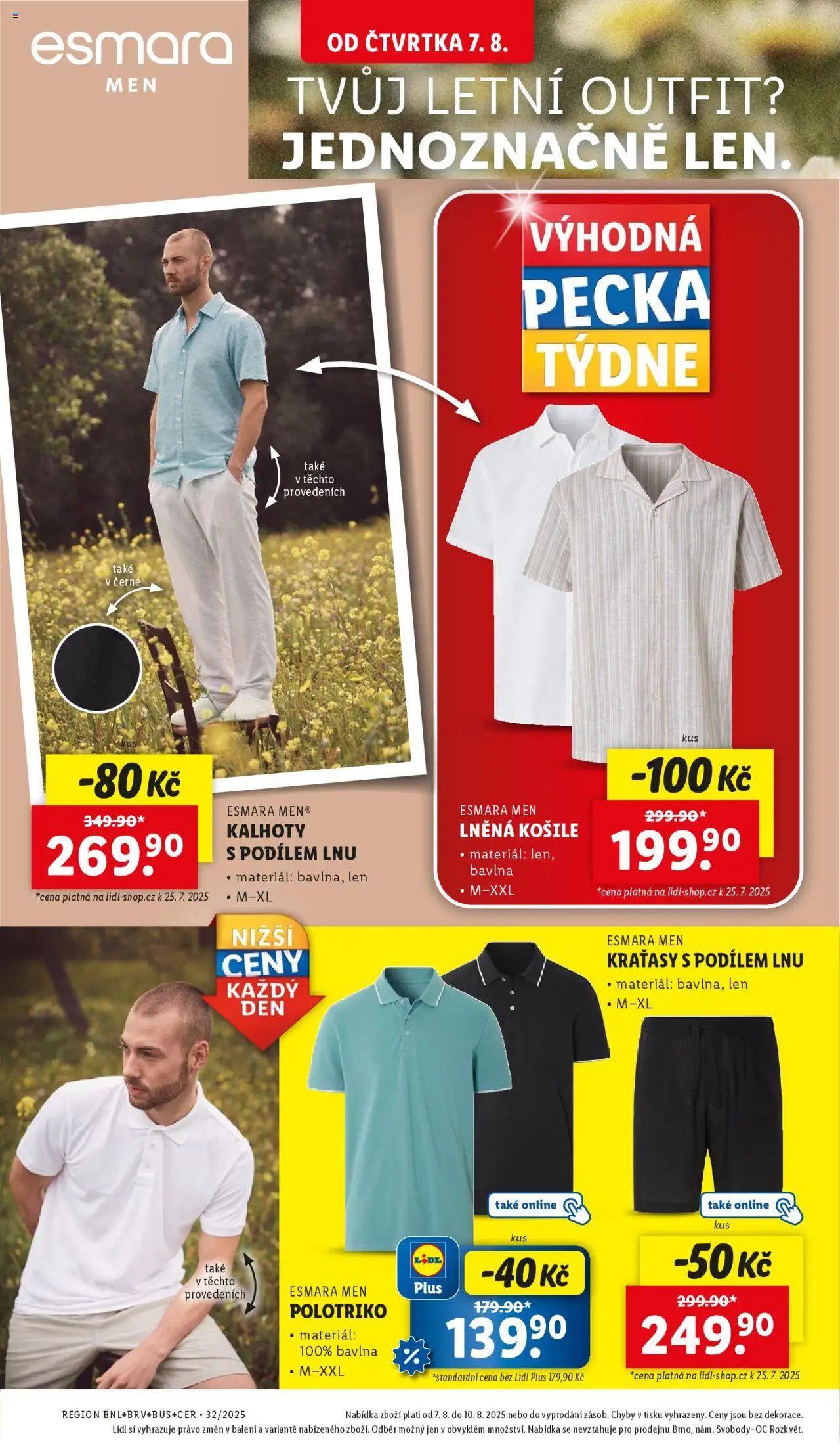 Lidl leták - Spotřební zboží od 04.08.2025 | Strana: 14 | Produkty: Košile, Kalhoty, Kraťasy