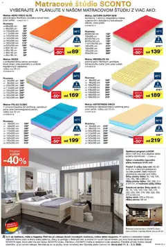 Sconto nábytok leták platný od 11.02.2026 | Strana: 2 | Produkty: Matrac, Šatníkové skrine, Posteľ, Skrine
