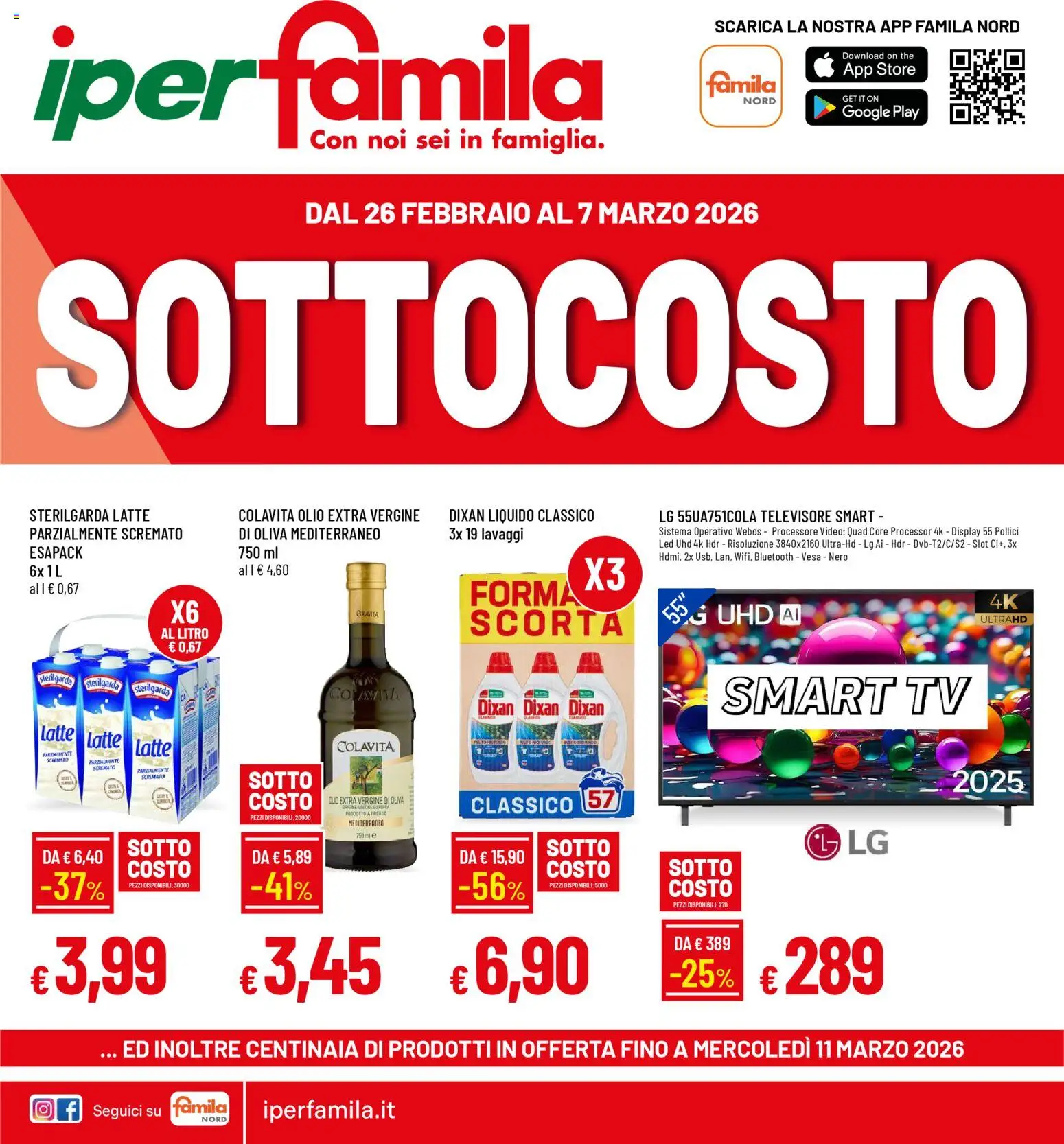Volantino Famila del 26.02.2026 | Pagina: 1 | Prodotti: Olio, The, TV, Video
