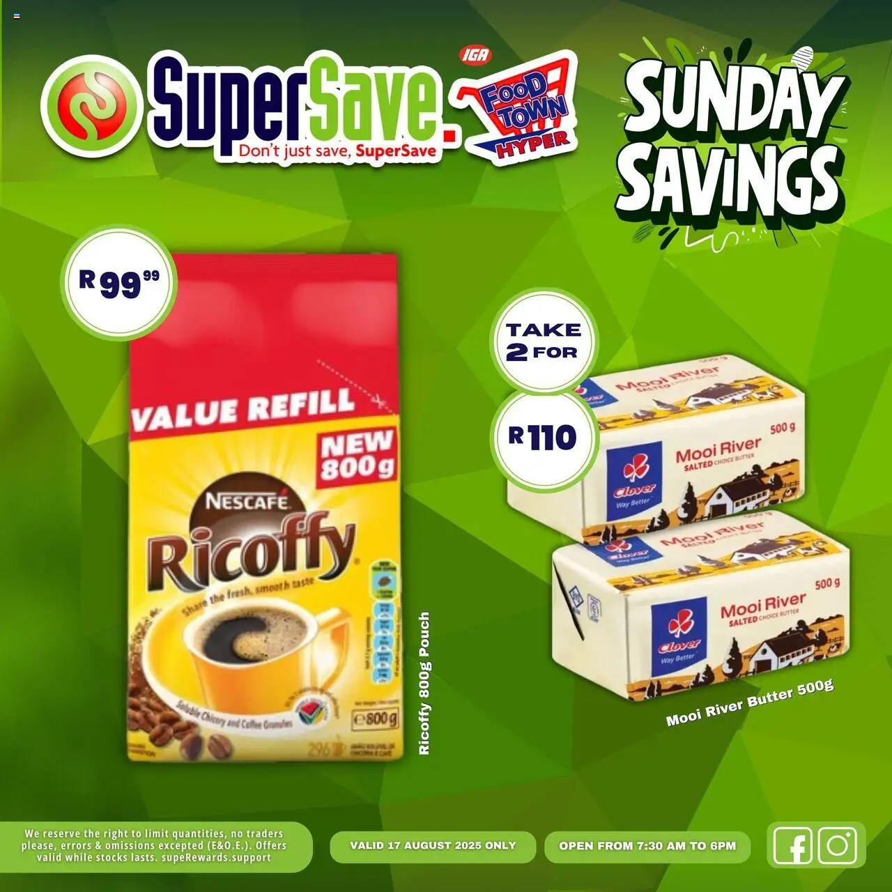 Super Save Sunday Specials │ valid from 17.08.2025 | Page: 37 | Products: Butter, Coffee