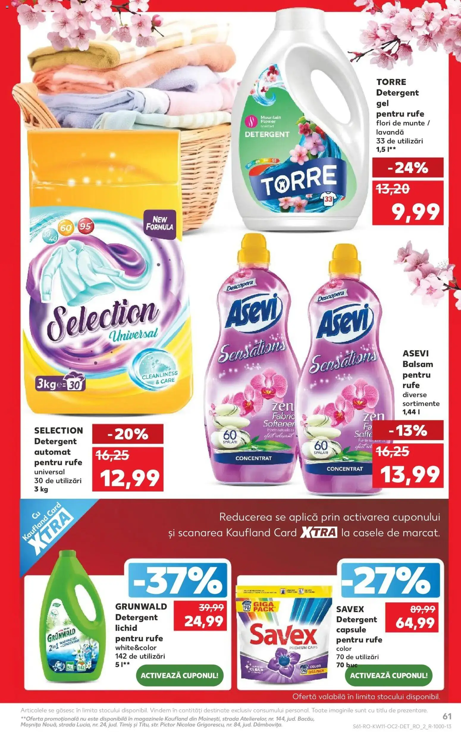 Noul catalog Kaufland – valabil de la 11.03.2026 | Pagină: 61 | Produse: Pomelo, Kedi Ödül Oyuncakları, Balsam, Detergent