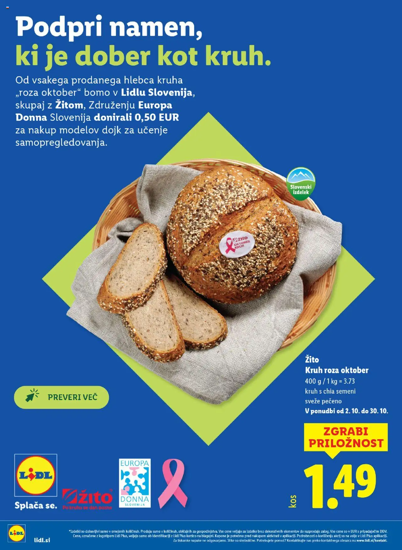 Novi Lidl katalog ponudbe – veljaven od 09.10.2025 | Stran: 12 | Izdelki: Kruh