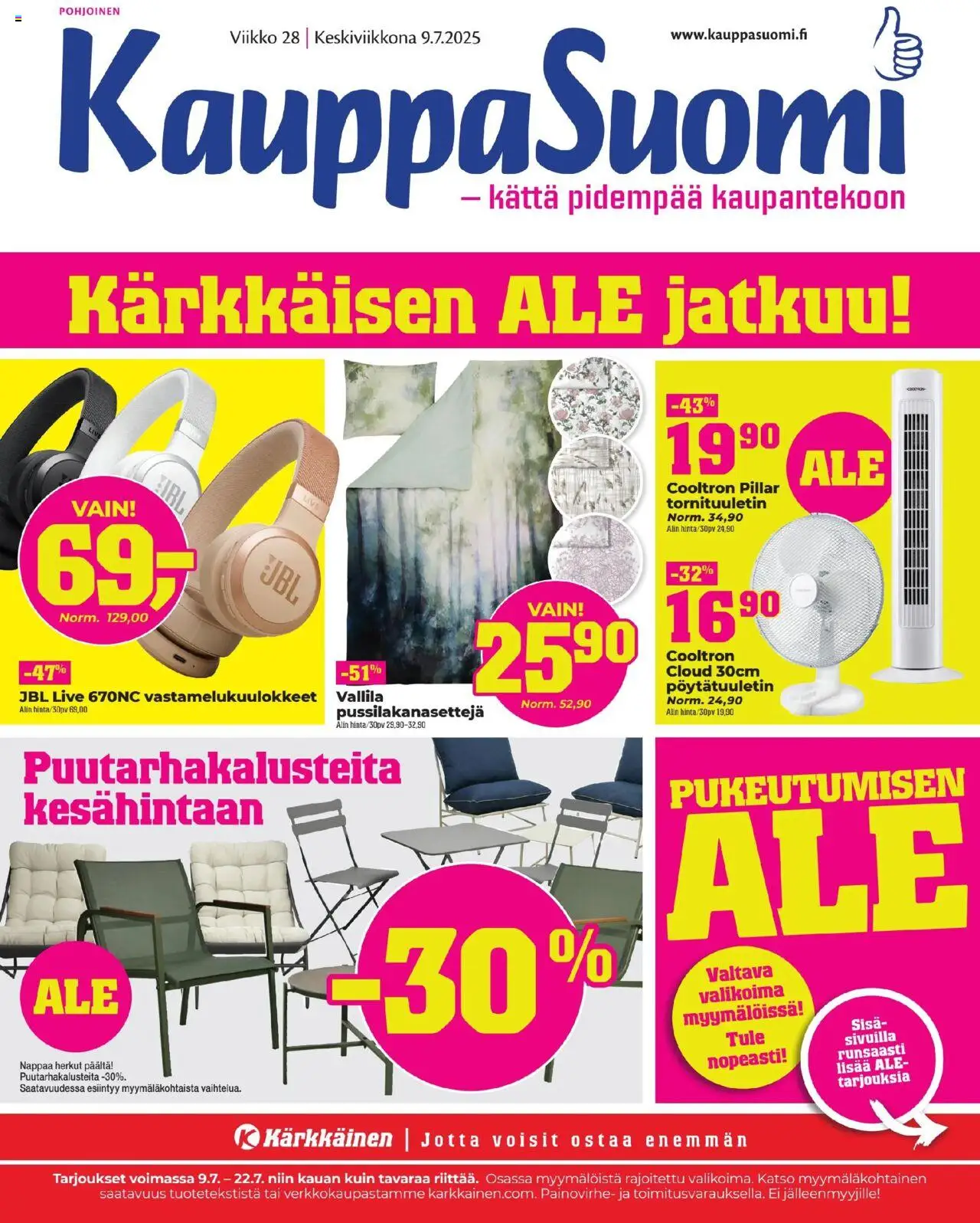  | Sivu: 1 | Tuotteet: Vastamelukuulokkeet, Pöytätuuletin