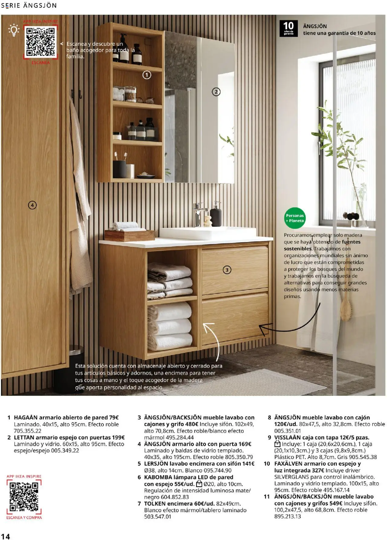 Catálogo IKEA Baños │ válido desde el 01.09.2025 | Página: 14 | Productos: Caja, Baño, Espejo, Lámpara