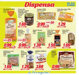 Anteprima del volantino Prix volantino valido a partire dal 16.03.2026 | Pagina: 21 | Prodotti: Pane, Piadina, Cacao, Rustici