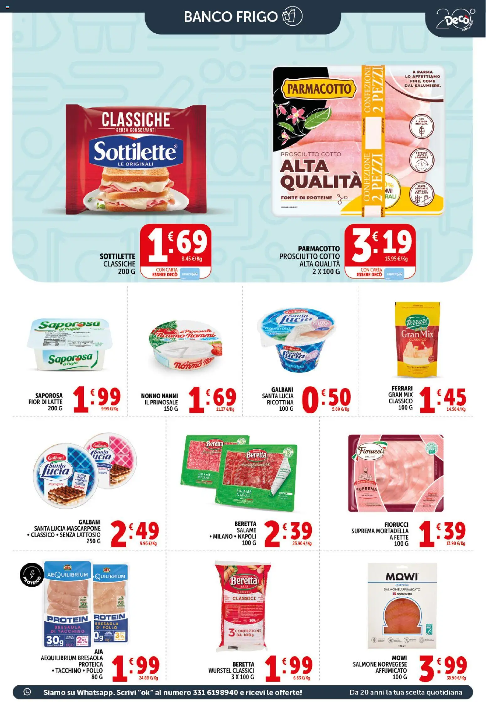 Volantino Decò del 21.04.2026 | Pagina: 7 | Prodotti: Salame, Tacchino, Latte, Mascarpone