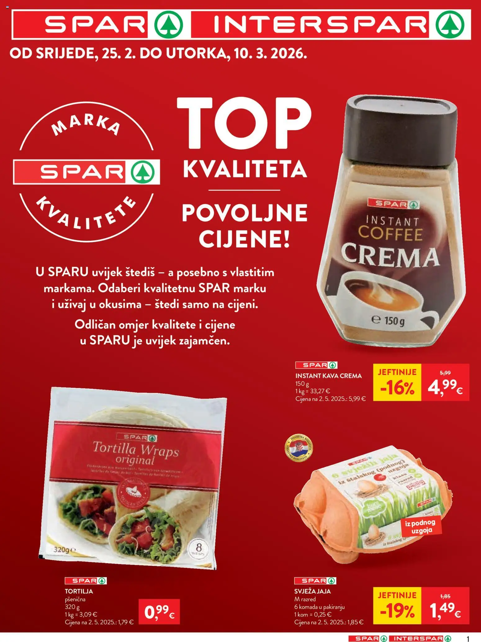 Spar katalog | vrijedi od 25.02.2026 | Stranica: 1 | Proizvodi: Kava