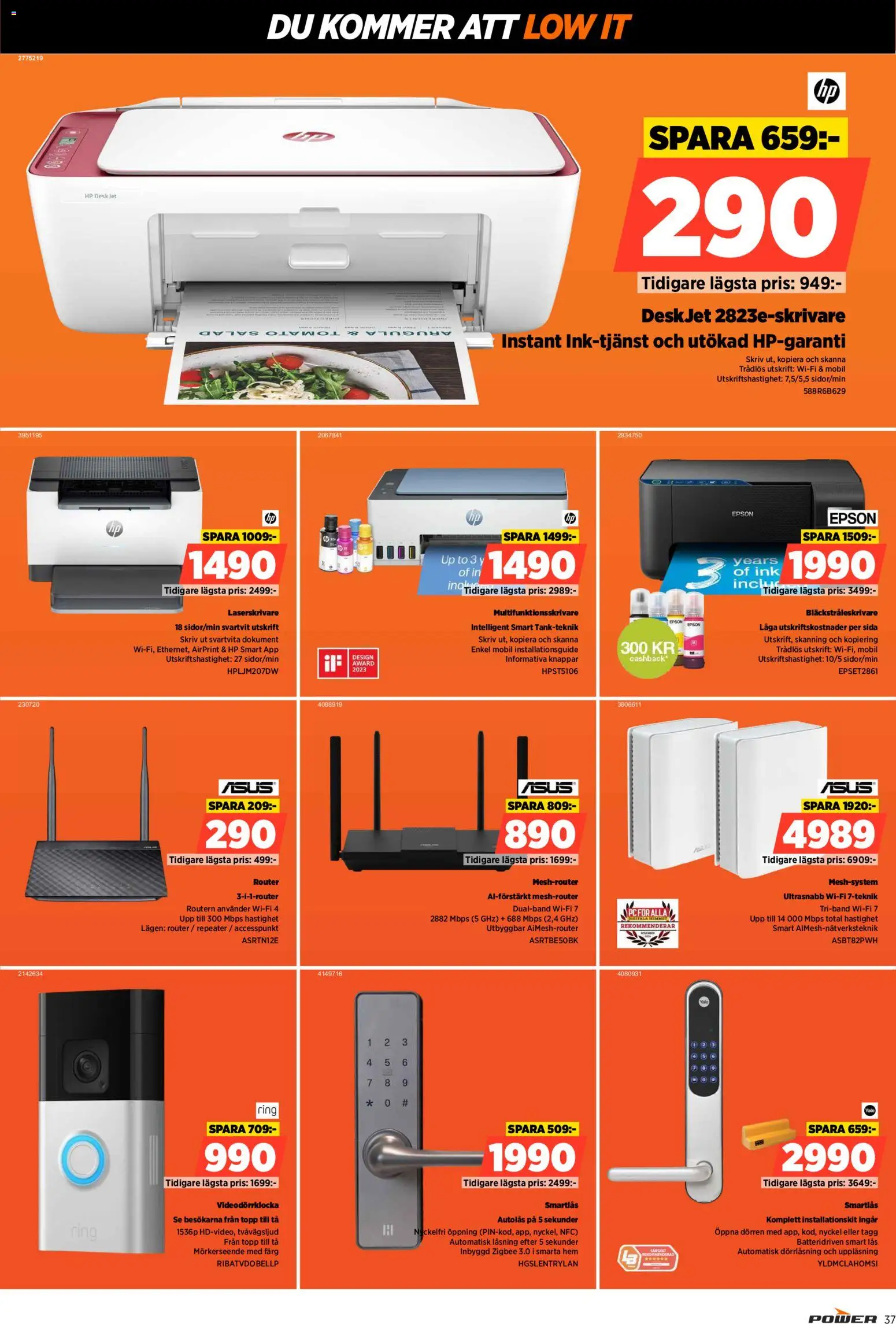 Power reklamblad aktuell från 17.11.2025 | Sida: 37 | Produkter: Ring, Topp, Router, Wifi