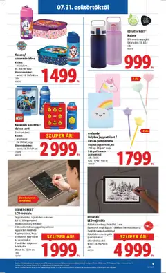 Lidl akciós ujság - amely érvényes a következő dátumtól: 31.07.2025 | Oldal: 3 | Termékek: Tablet, Játékok, Kulacs, Doboz