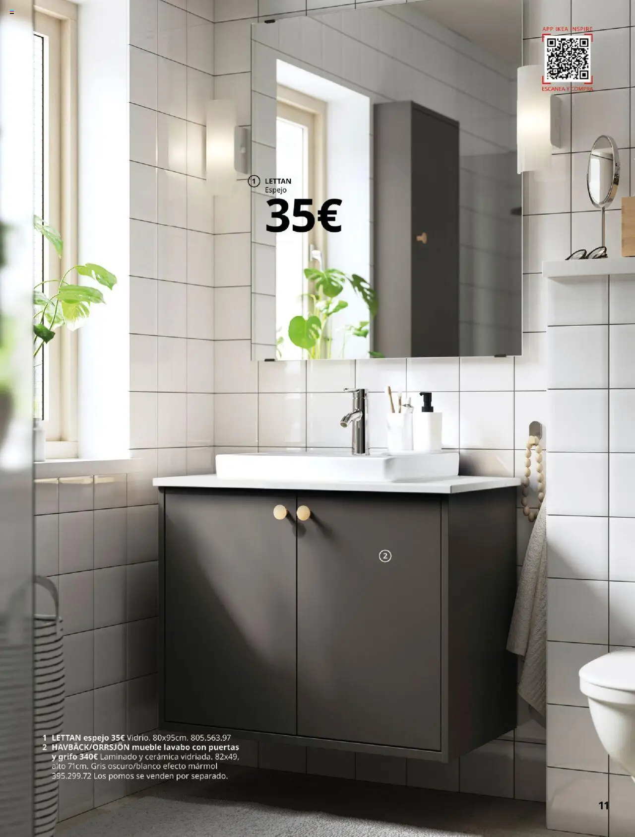 Catálogo IKEA Baňos │ válido desde el 04.02.2025 | Página: 11 | Productos: Lavabo, Espejo