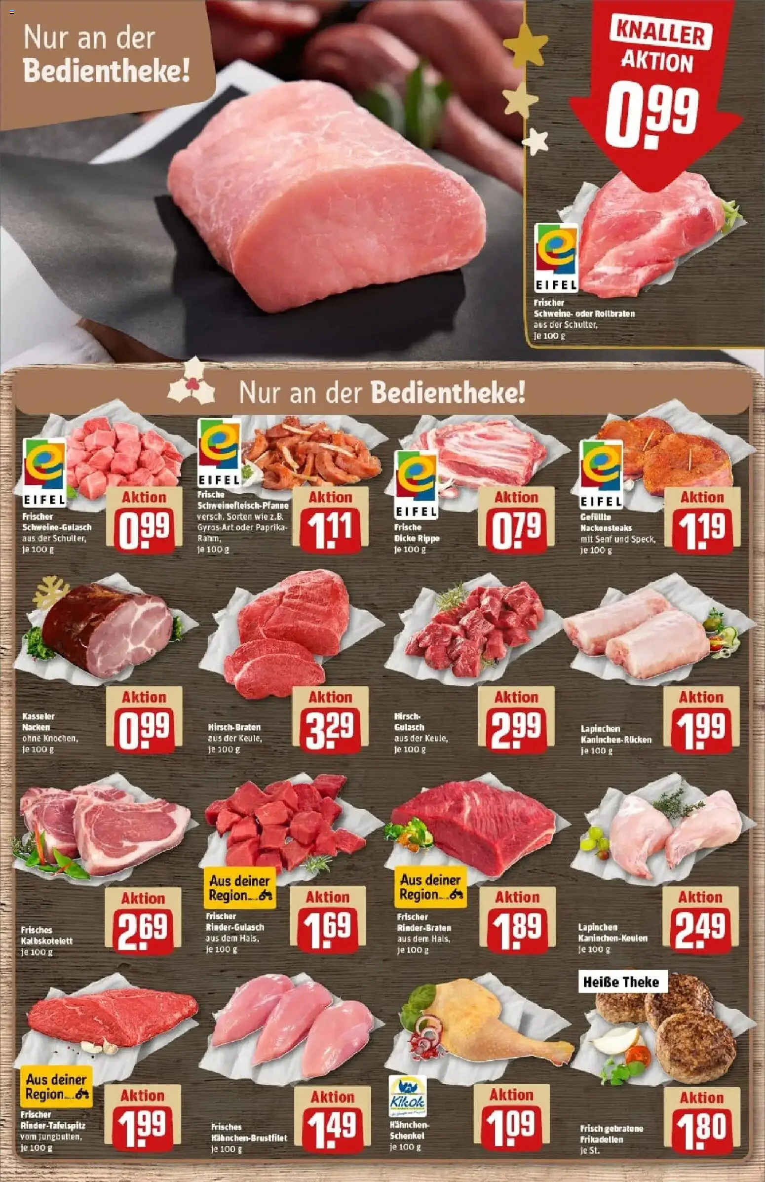 Rewe prospekt Stolberg / Mausbach	 – gültig ab 23.11.2025 | Seite: 8 | Produkte: Nackensteaks, Kasseler nacken, Paprika, Gulasch