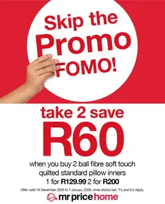 MRP Home specials catalogue – valid from 18.12.2025 | Page: 2 | Products: Pillow inners, Pillow