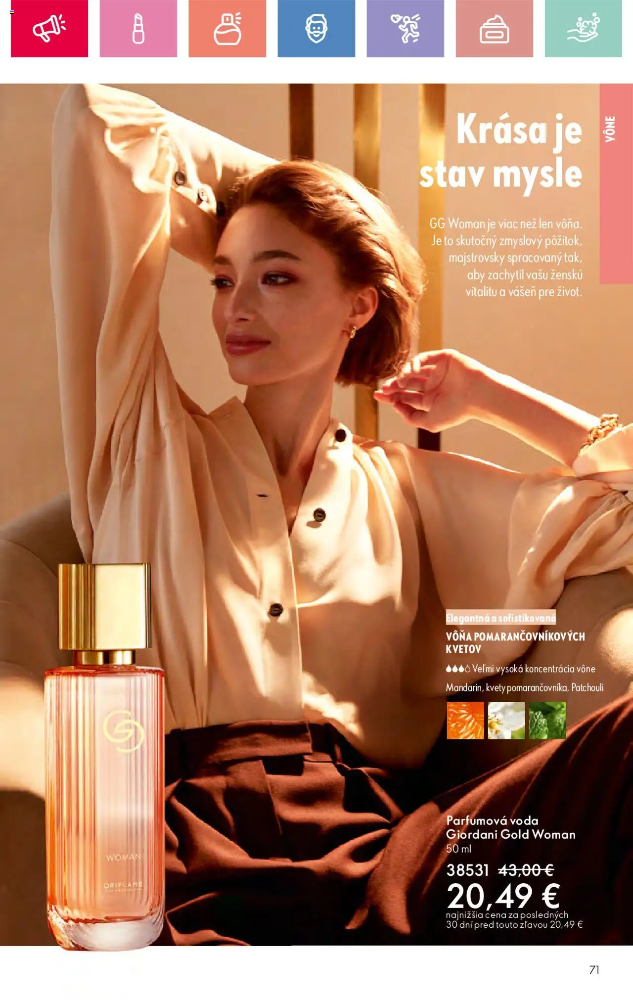 Katalóg Oriflame 10 2025 │ platný od 06.07.2025 | Strana: 71 | Produkty: Voda, Kvety