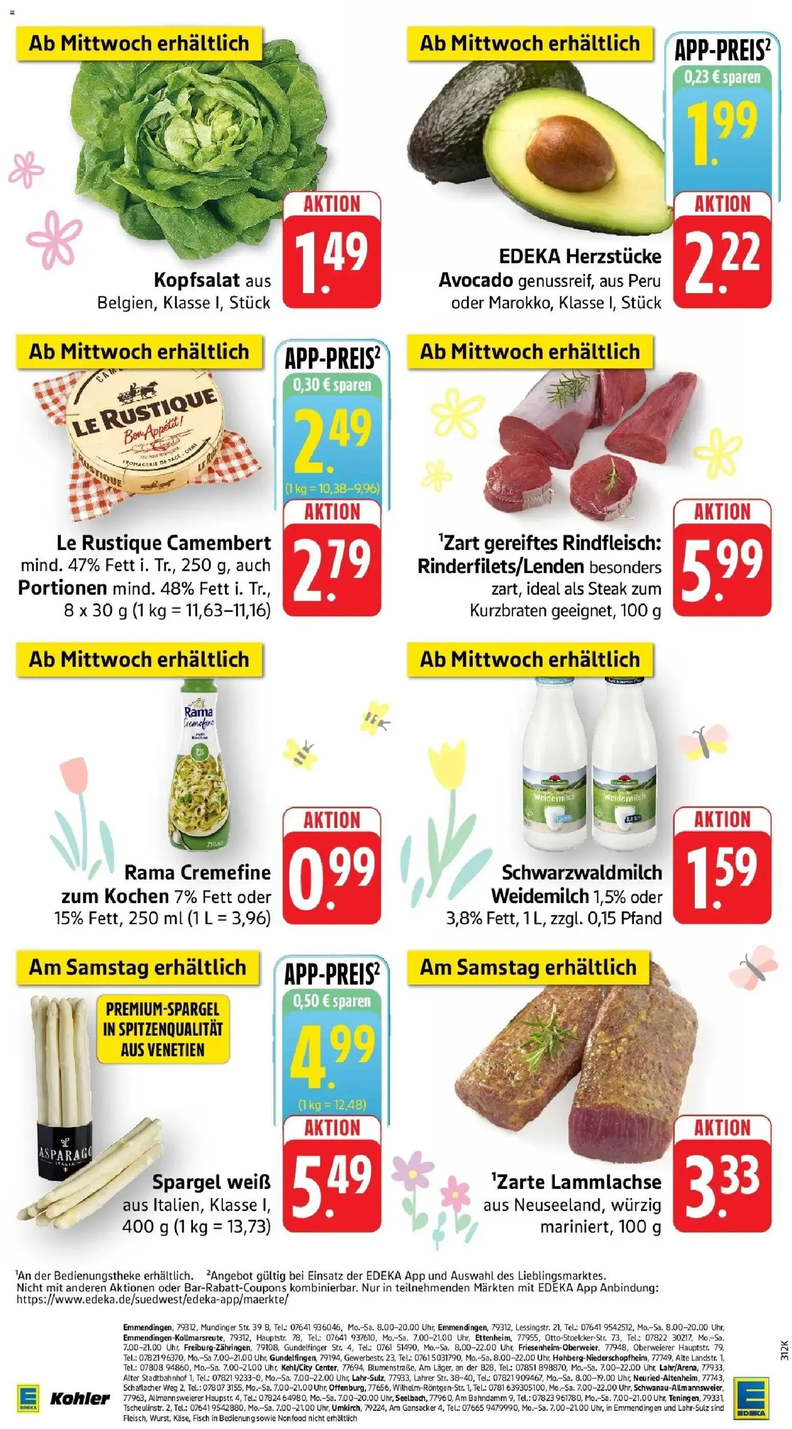 Edeka prospekt Ettenheim	 – gültig ab 29.03.2026 | Seite: 54 | Produkte: Rama, Spargel, Avocado, Rindfleisch
